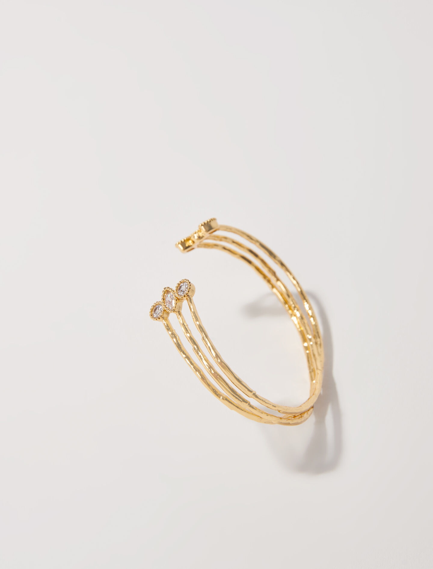 Gold-plated recycled brass bracelet - 5
