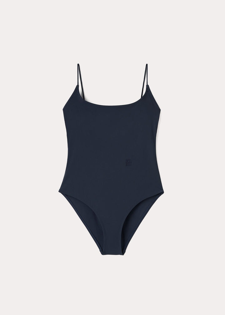Square neck swimsuit dark navy - 1