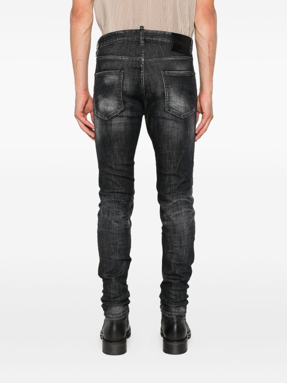 faded distressed jeans - 4