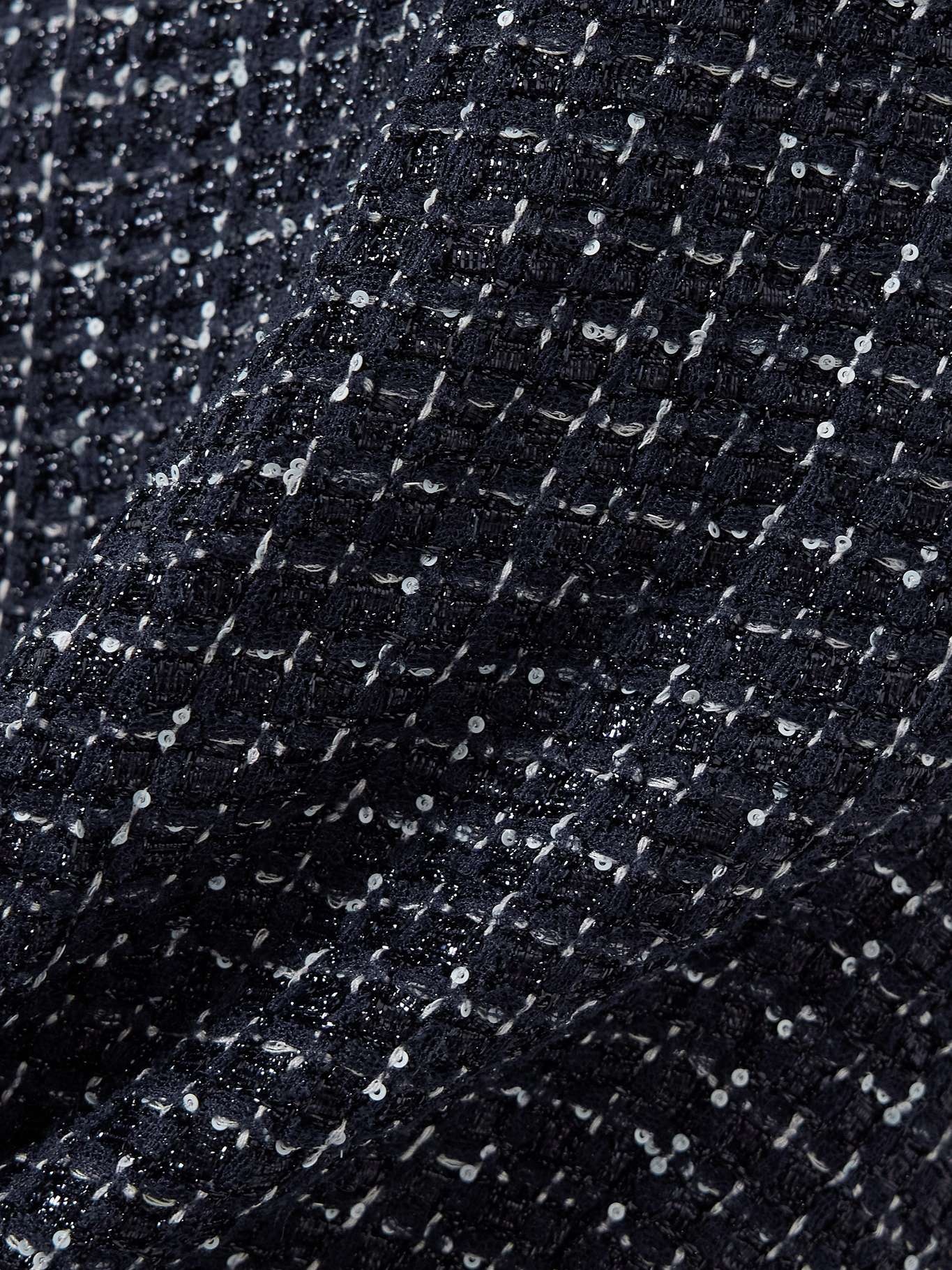Sequin-embellished metallic tweed straight-leg pants - 4