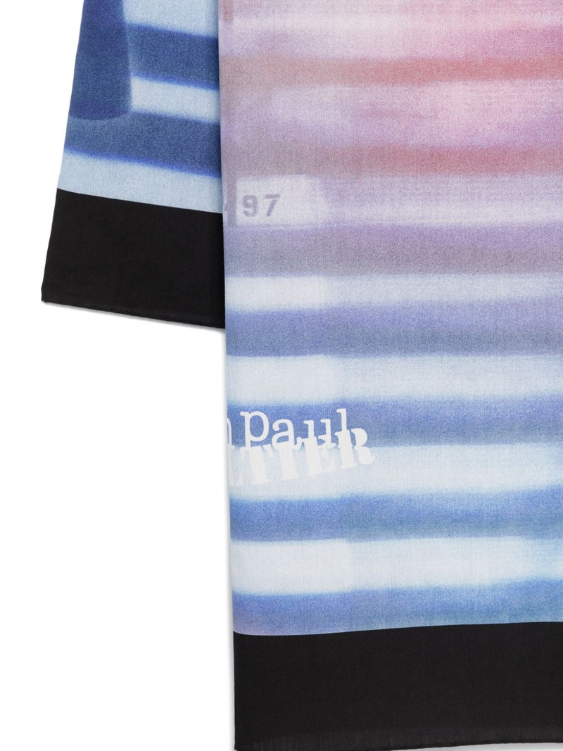 Jean Paul Gaultier striped silk scarf outlook