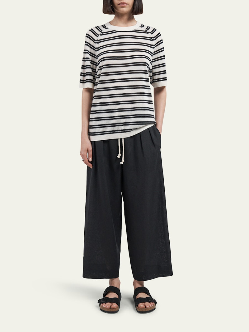 MARIA McMANUS Oversized Stripe Cashmere T-Shirt outlook