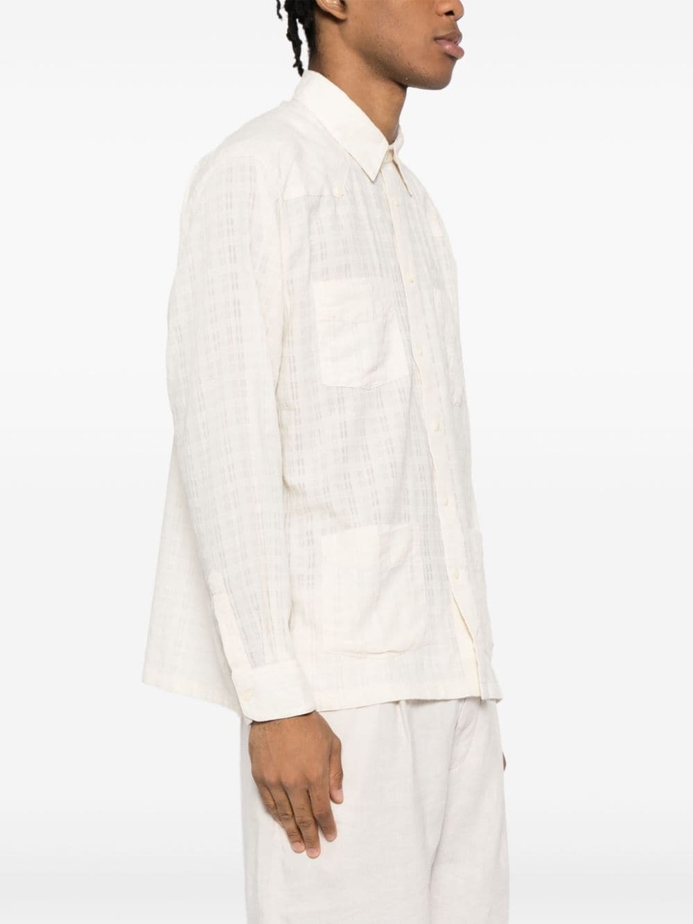 checked-pattern shirt - 3