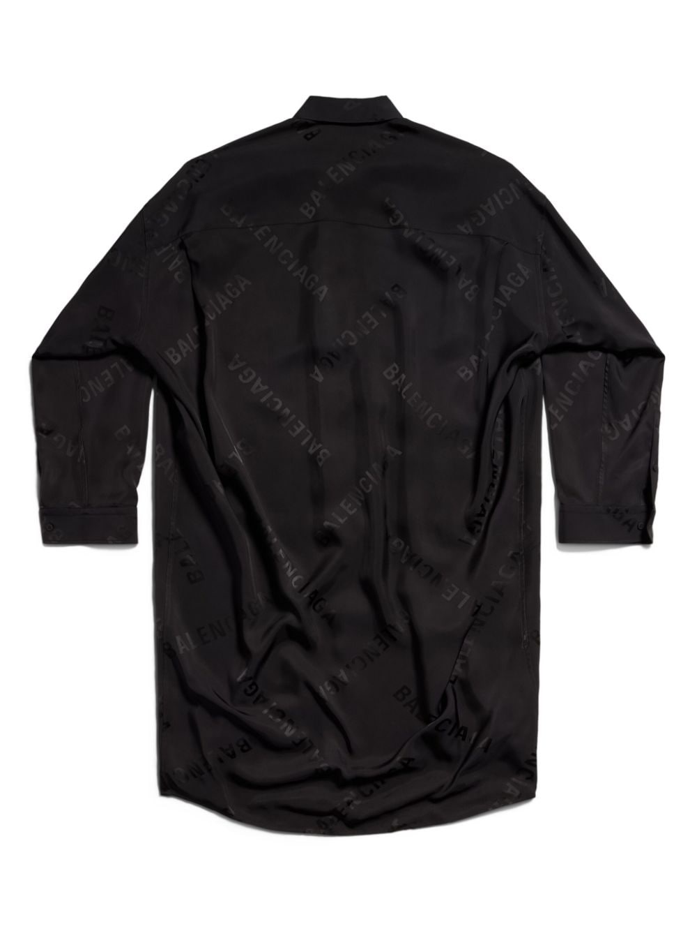 diagonal logo-print shirtdress - 2