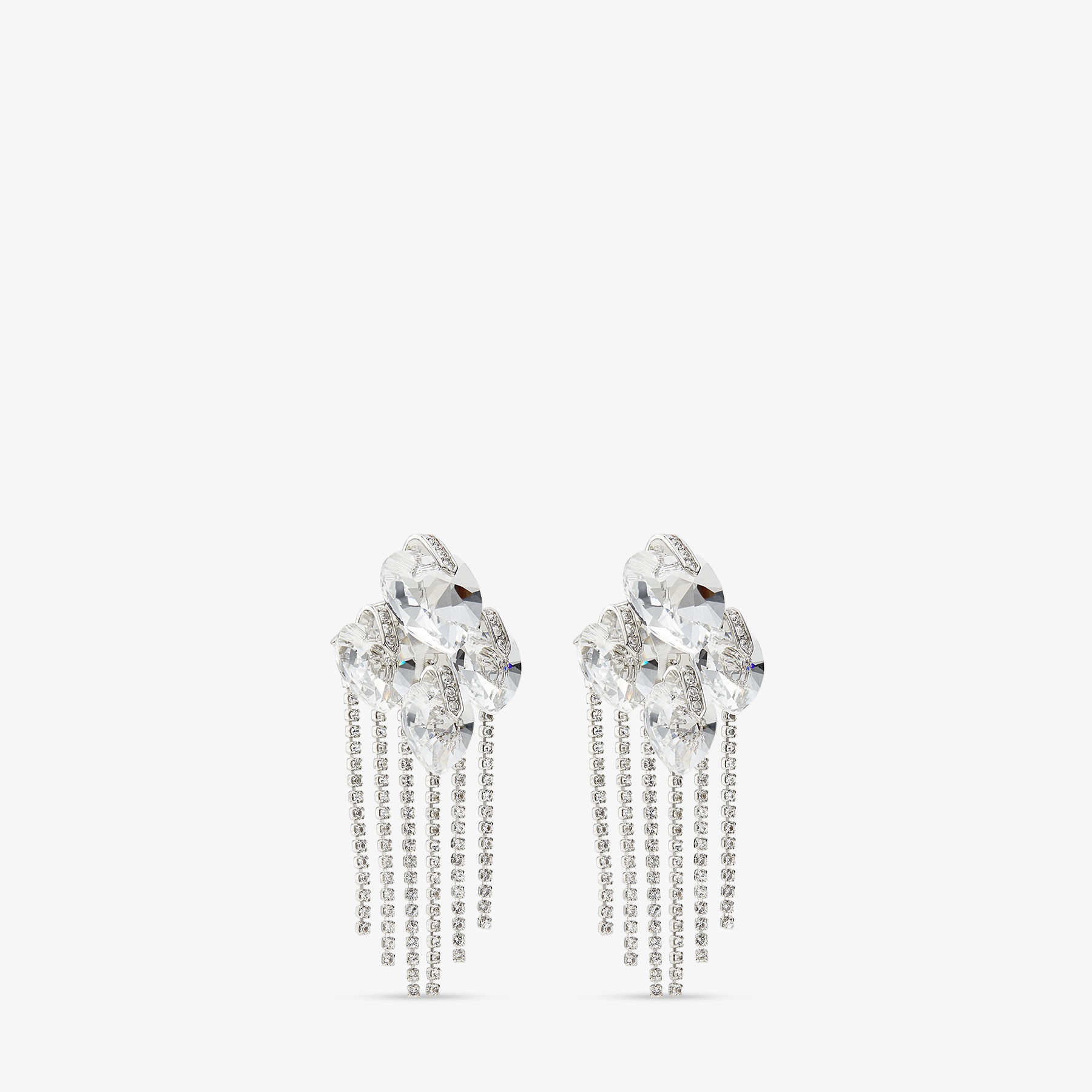 Heart Drop Earring
Silver-Finish Heart Drop Earrings with Crystals - 3