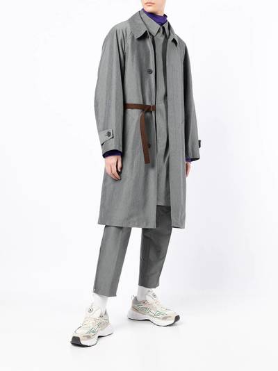 Kolor asymmetric draped trench coat outlook