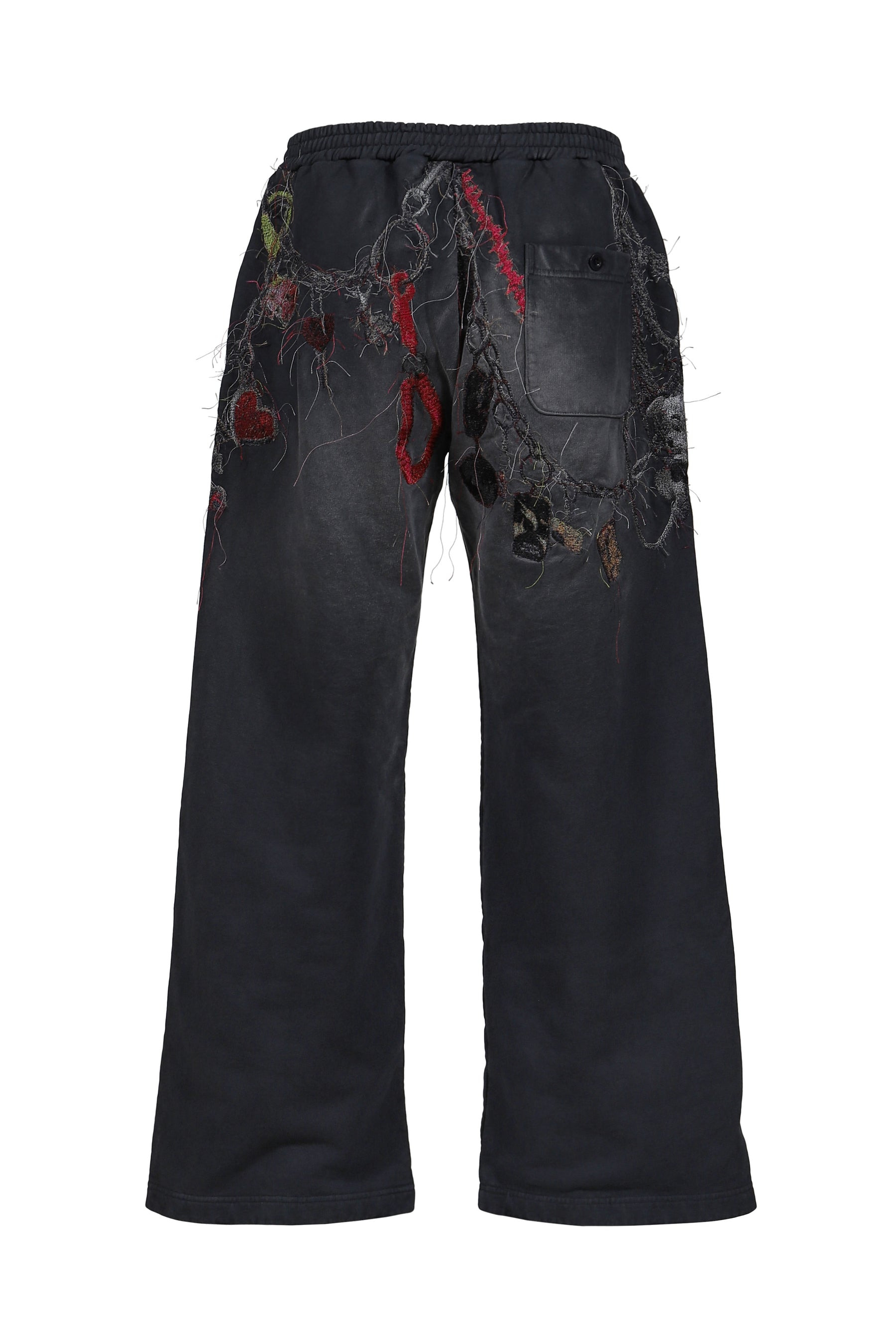 EMBROIDERED CHAIN SWEATPANTS / GRY - 2
