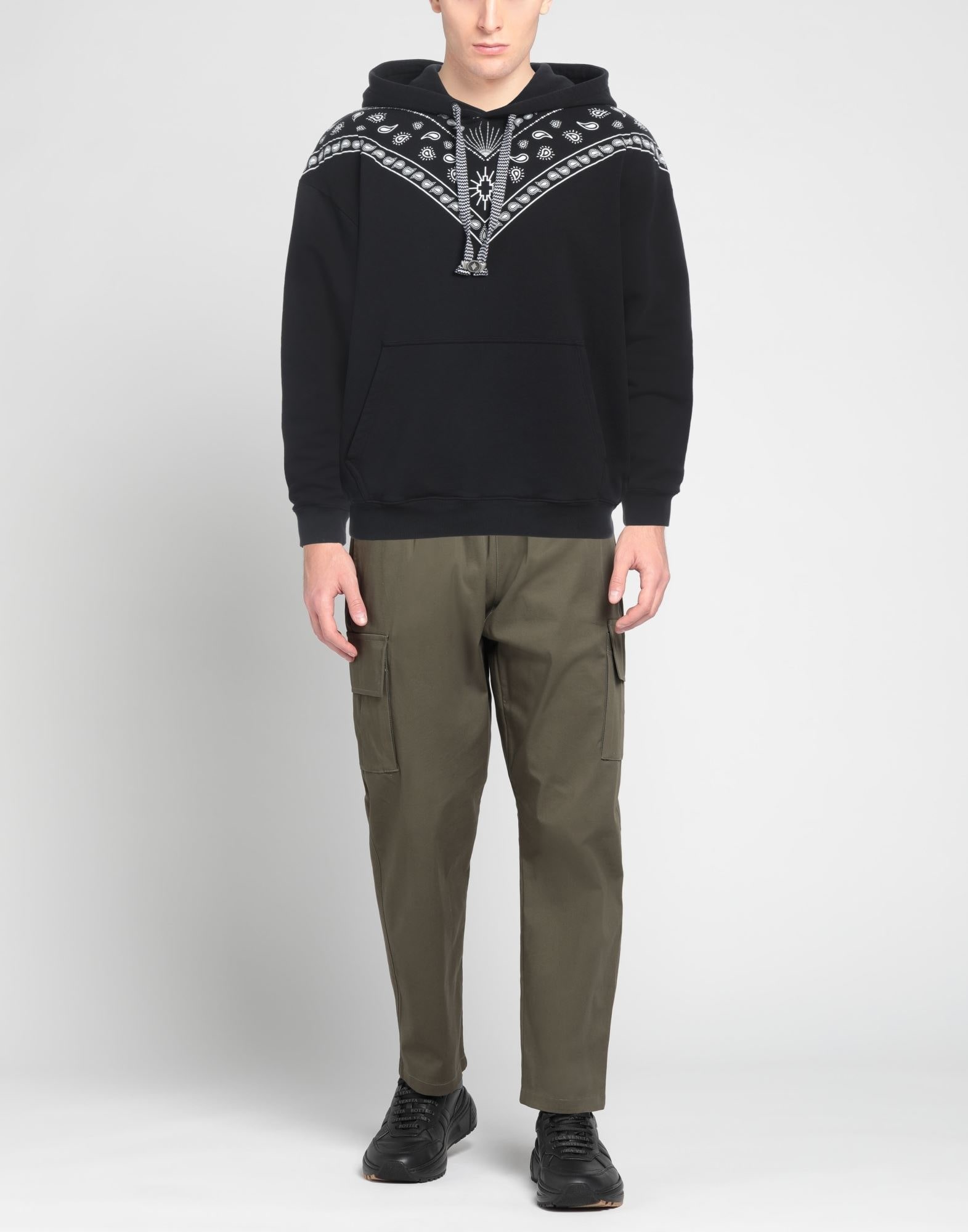 Black Men's Hooded Sweatshirt - 2