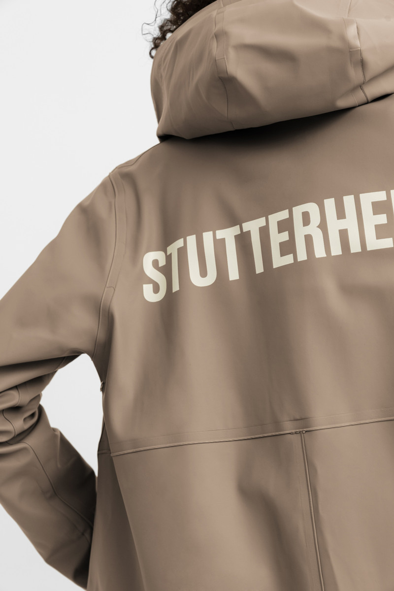 Mosebacke Long Print Raincoat Mole 4