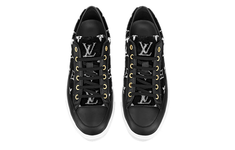 (WMNS) LOUIS VUITTON Stellar Sneakers 'Black with White Monogram' 1A964V - 4