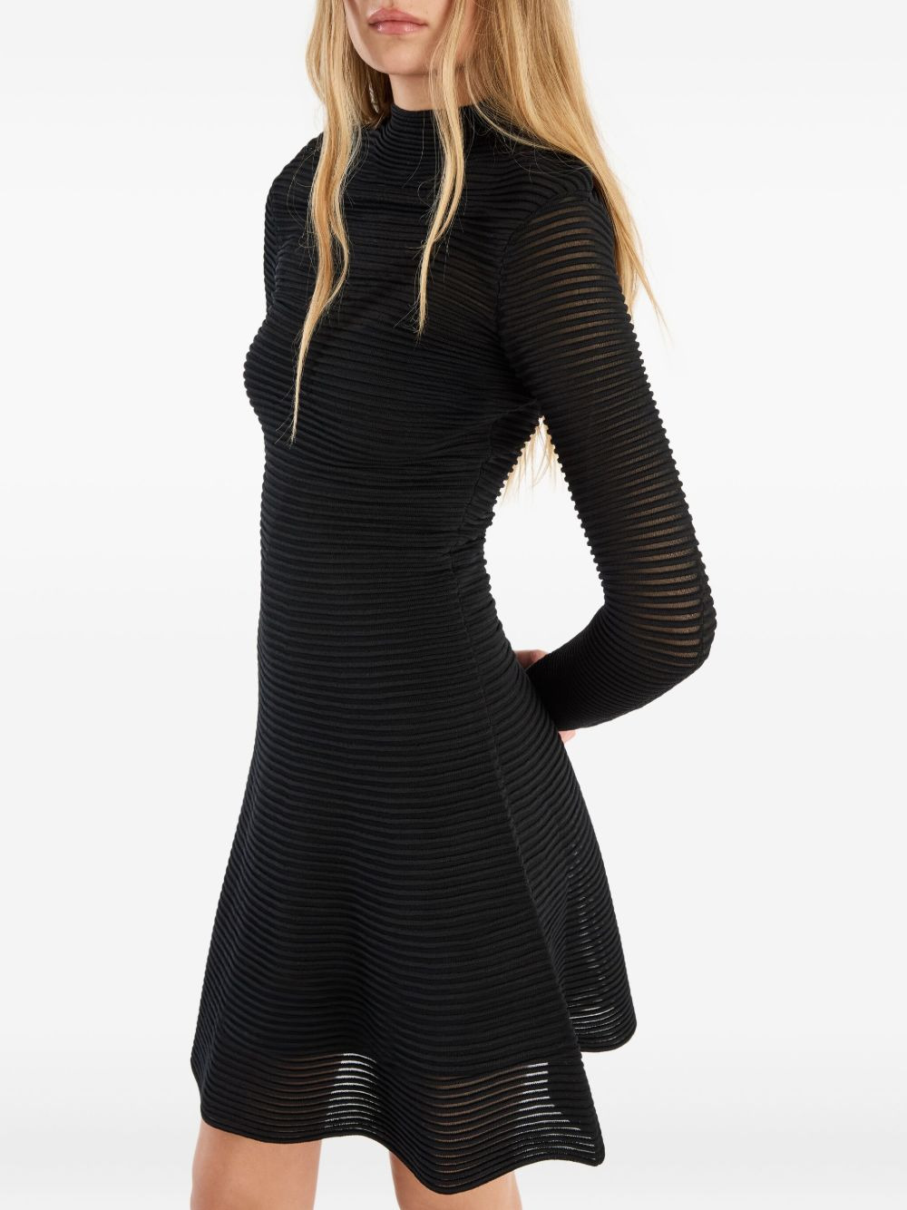 knitted flared mini dress - 4