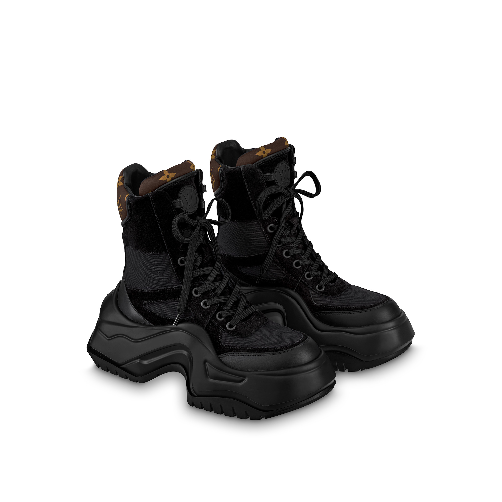 Louis Vuitton LV ARCHLIGHT Black Sock Sneaker Boot with Gold Rubber Soles  38 Golden Elastane ref.170382 - Joli Closet