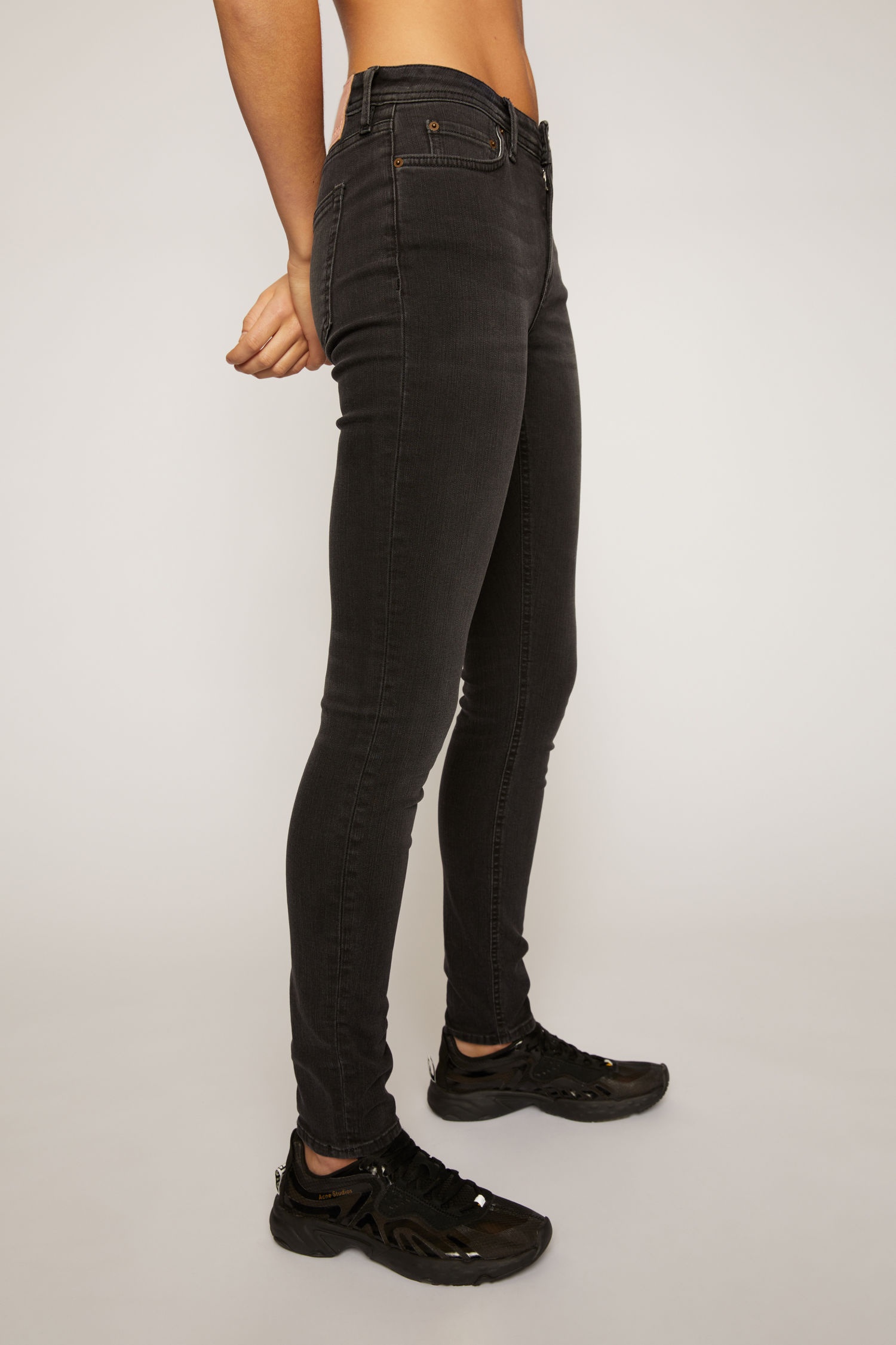 Skinny fit jeans used black - 5