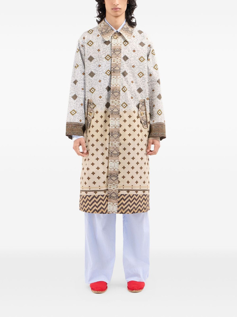 Pierre-Louis Mascia Integmosfre geometric-print coat outlook