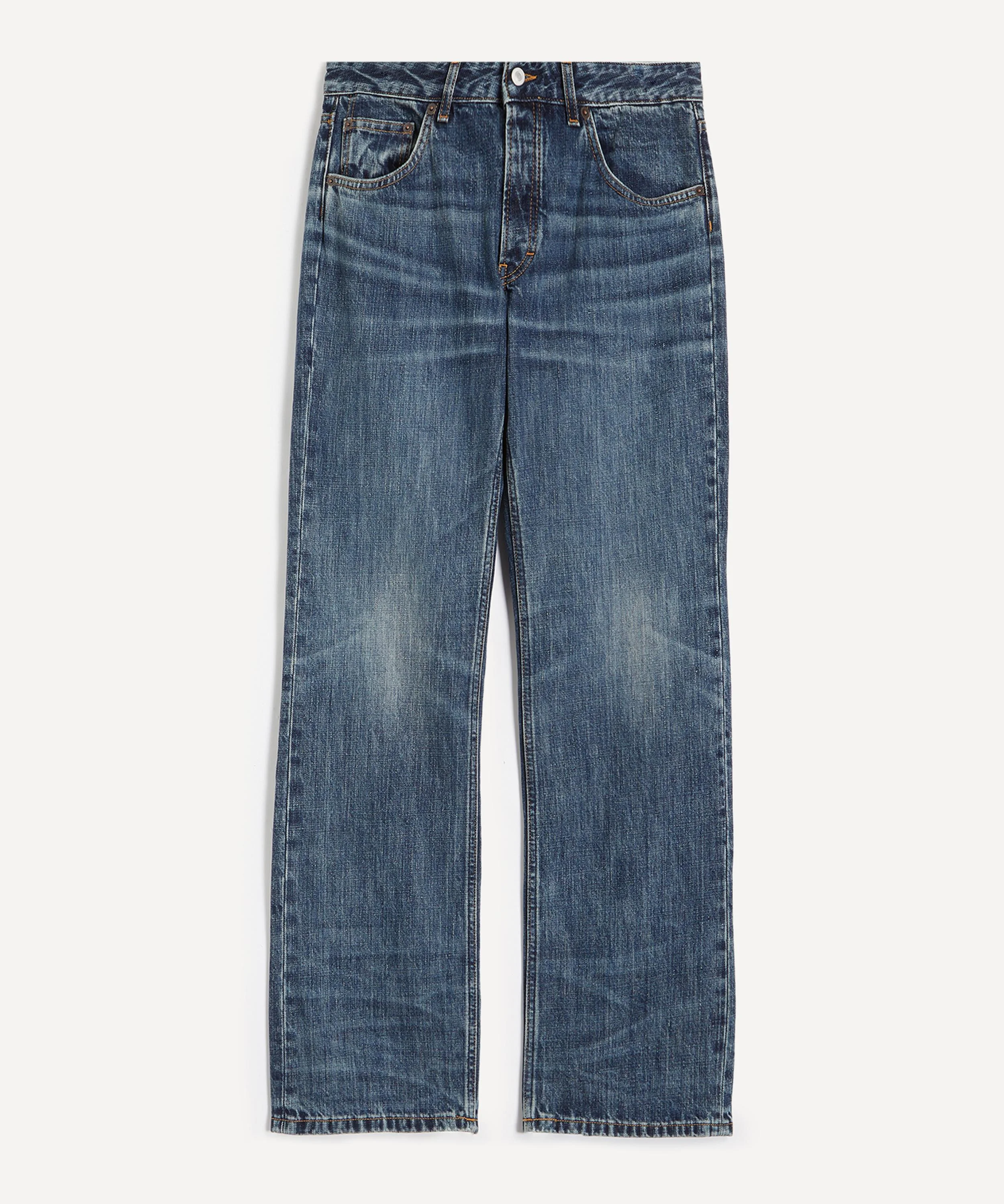 Kyoto Droit Jeans in Dark-Blue Righe - 1