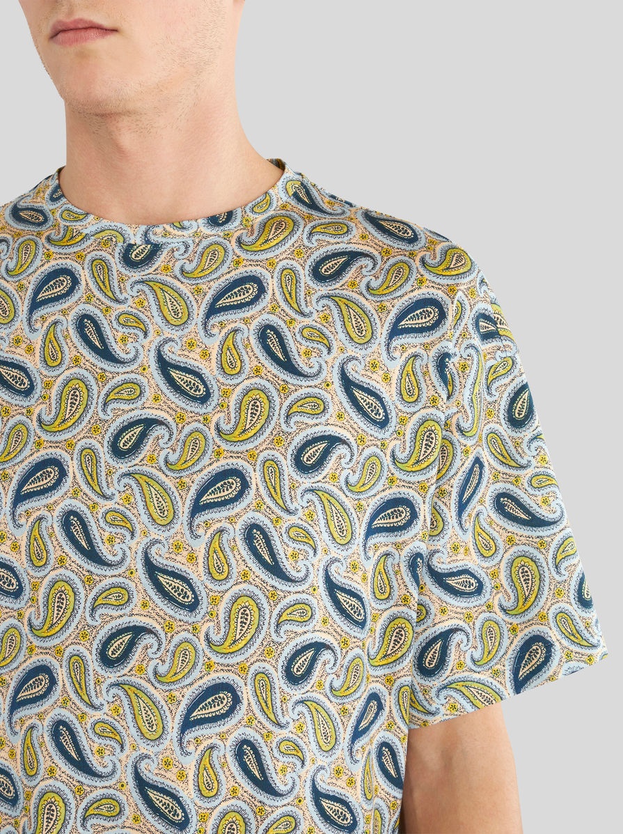 T-SHIRT WITH MICRO PAISLEY - 3