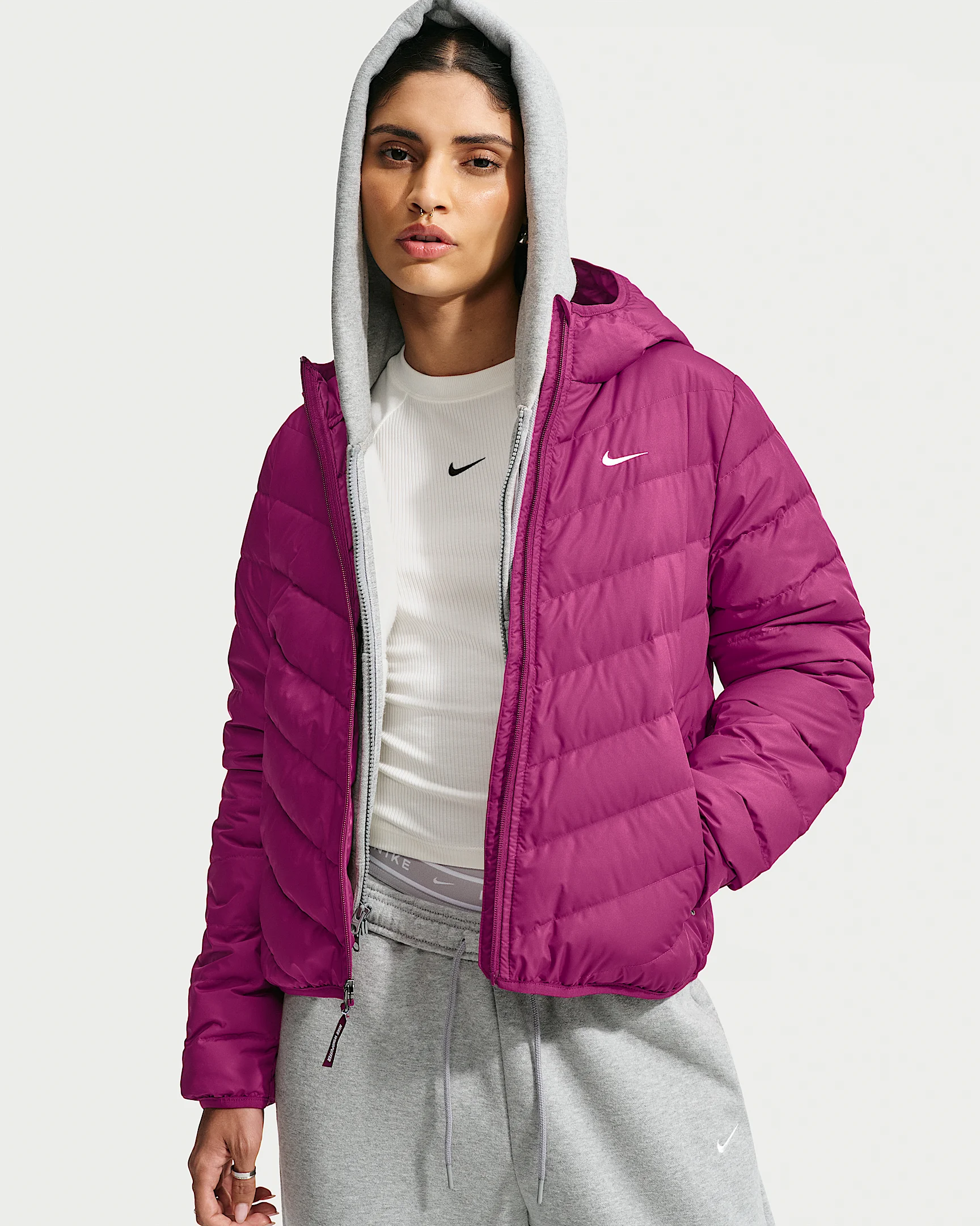 Nike Sportswear Windpuffer Women's Therma-FIT Hooded Down Jacket - 1