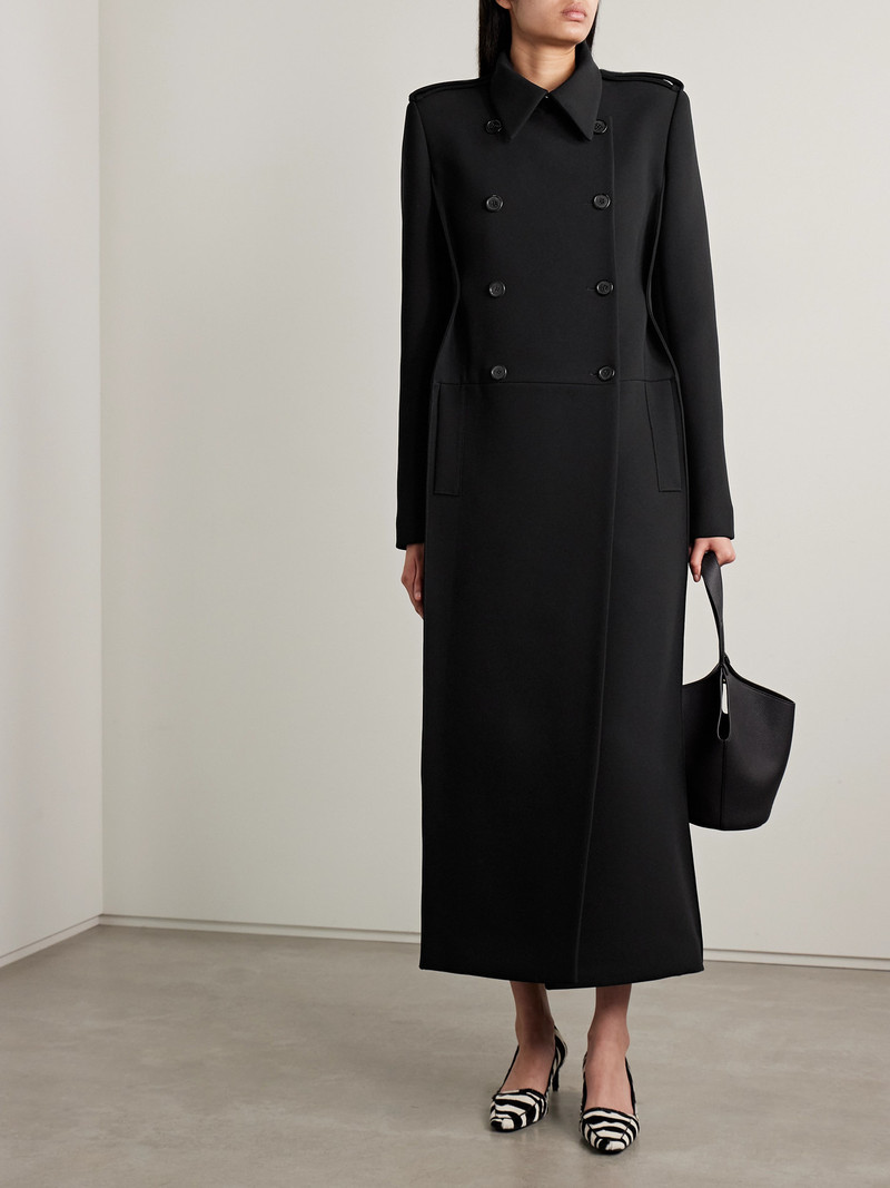 KHAITE Alton Double-breasted Crepe Coat outlook