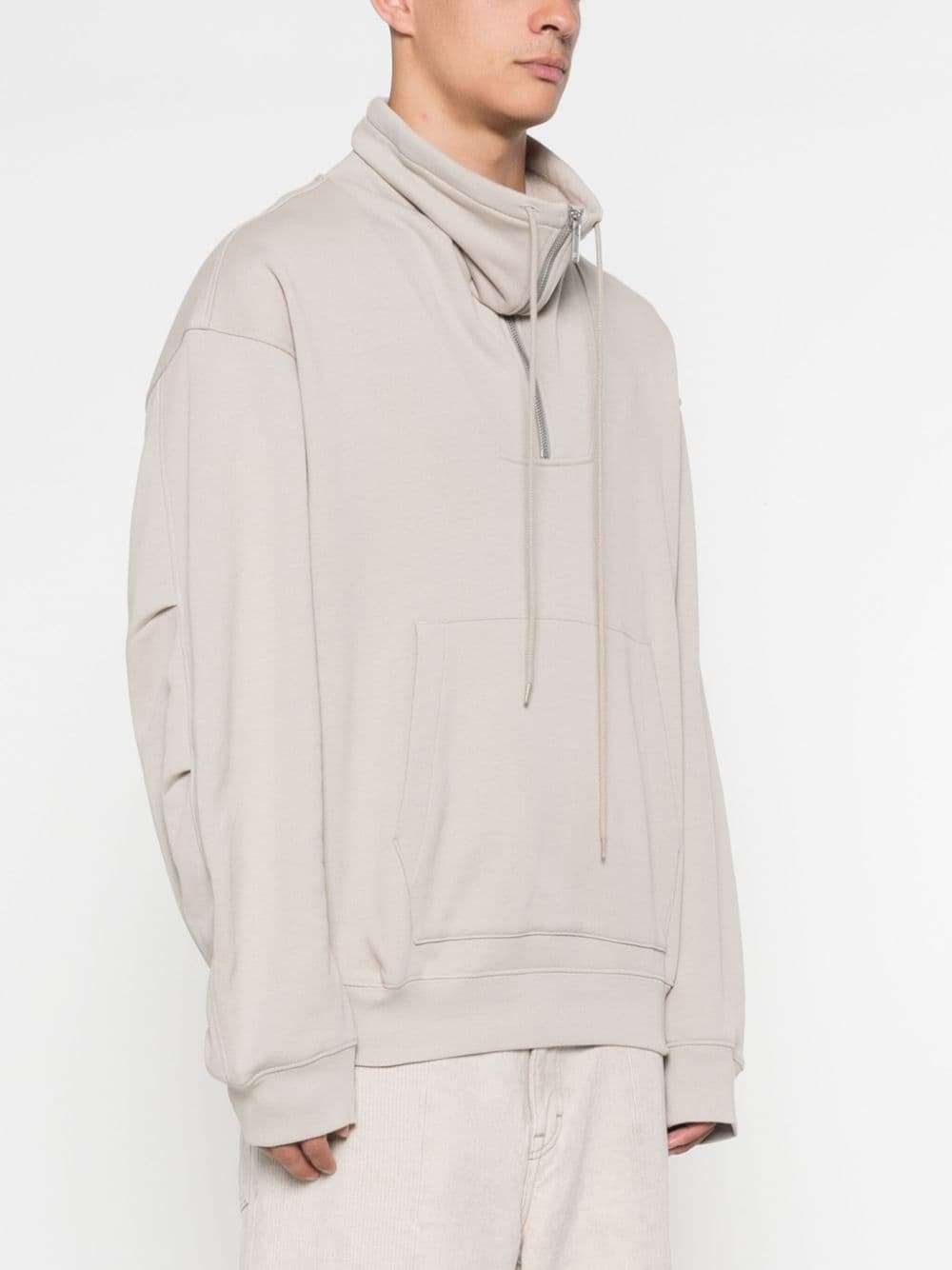 funnel-neck sweatshirt - 3