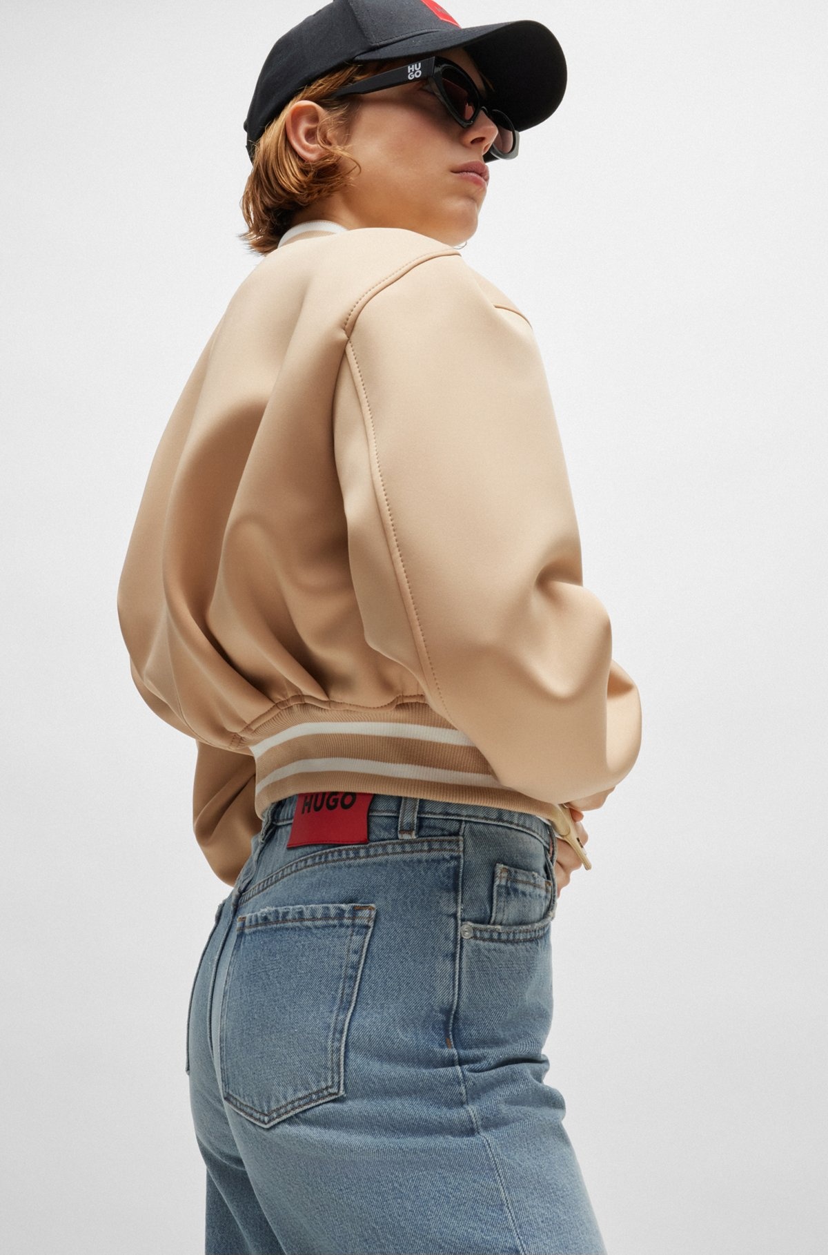 WIDE-LEG JEANS IN MID-BLUE RIGID DENIM - 5