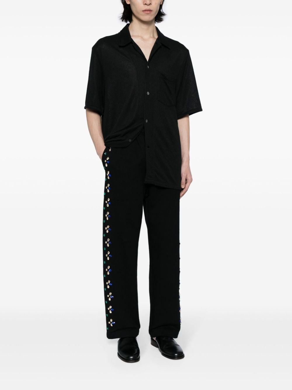Concord beaded cotton trousers - 2