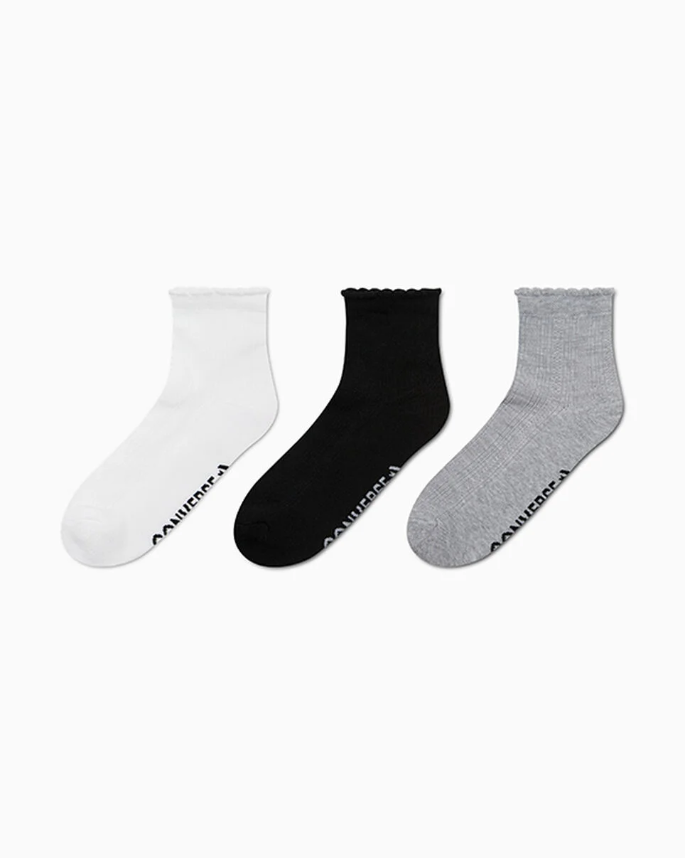 3-Pack Pointelle Ankle Socks - 1