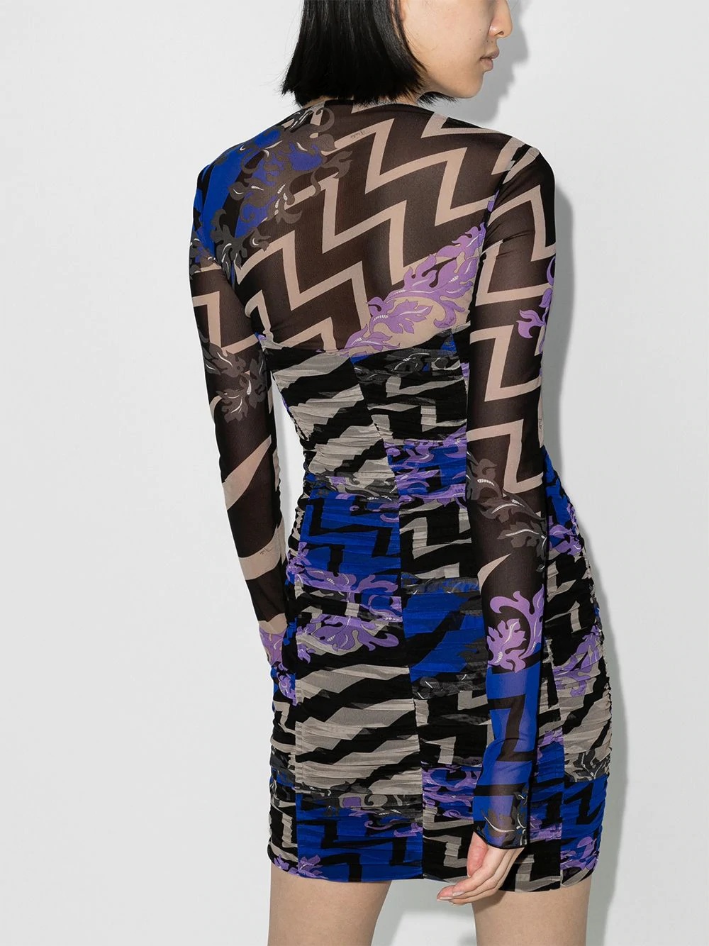 graphic-print midi dress - 3