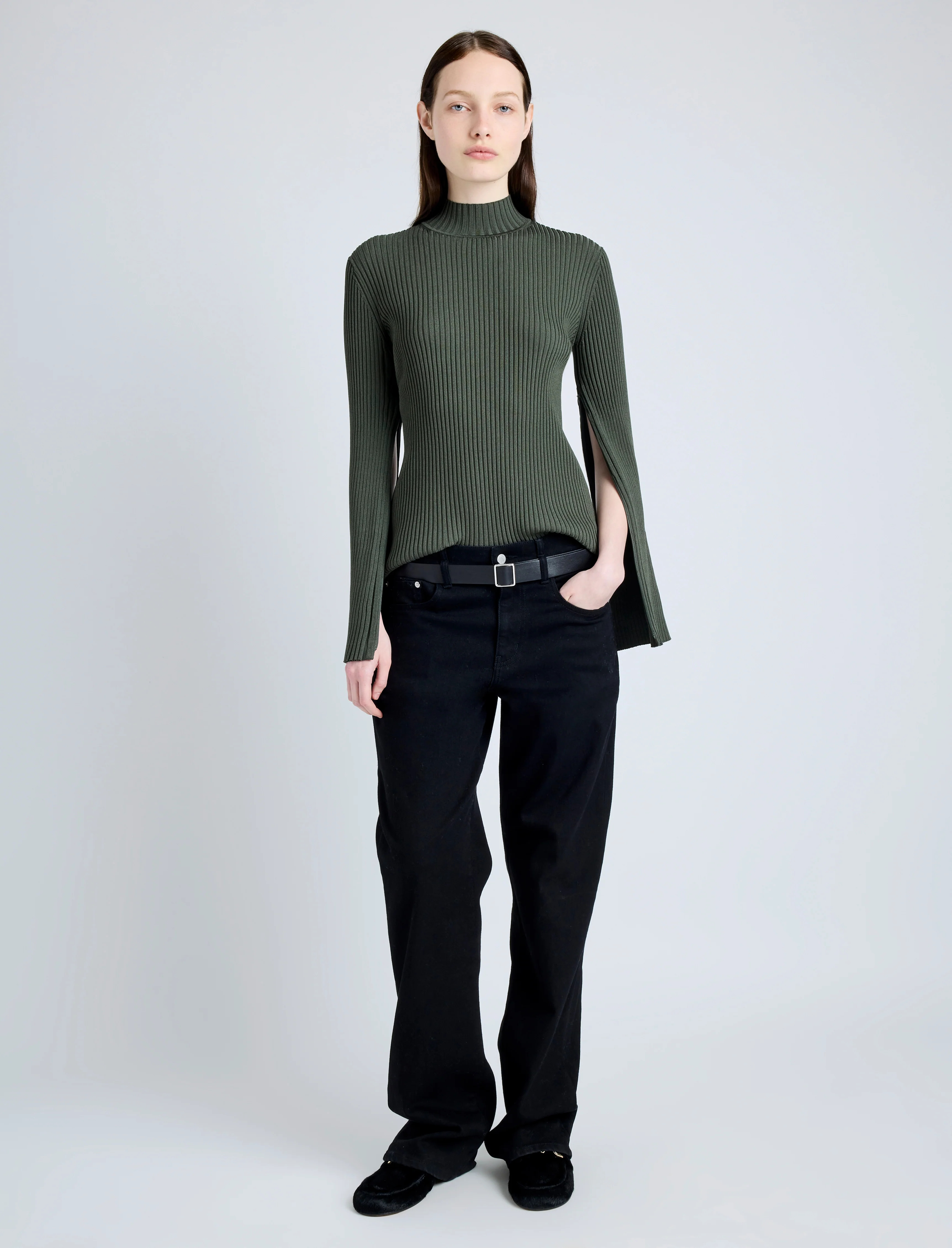 Abigail Top in Midweight Viscose Rib - 3