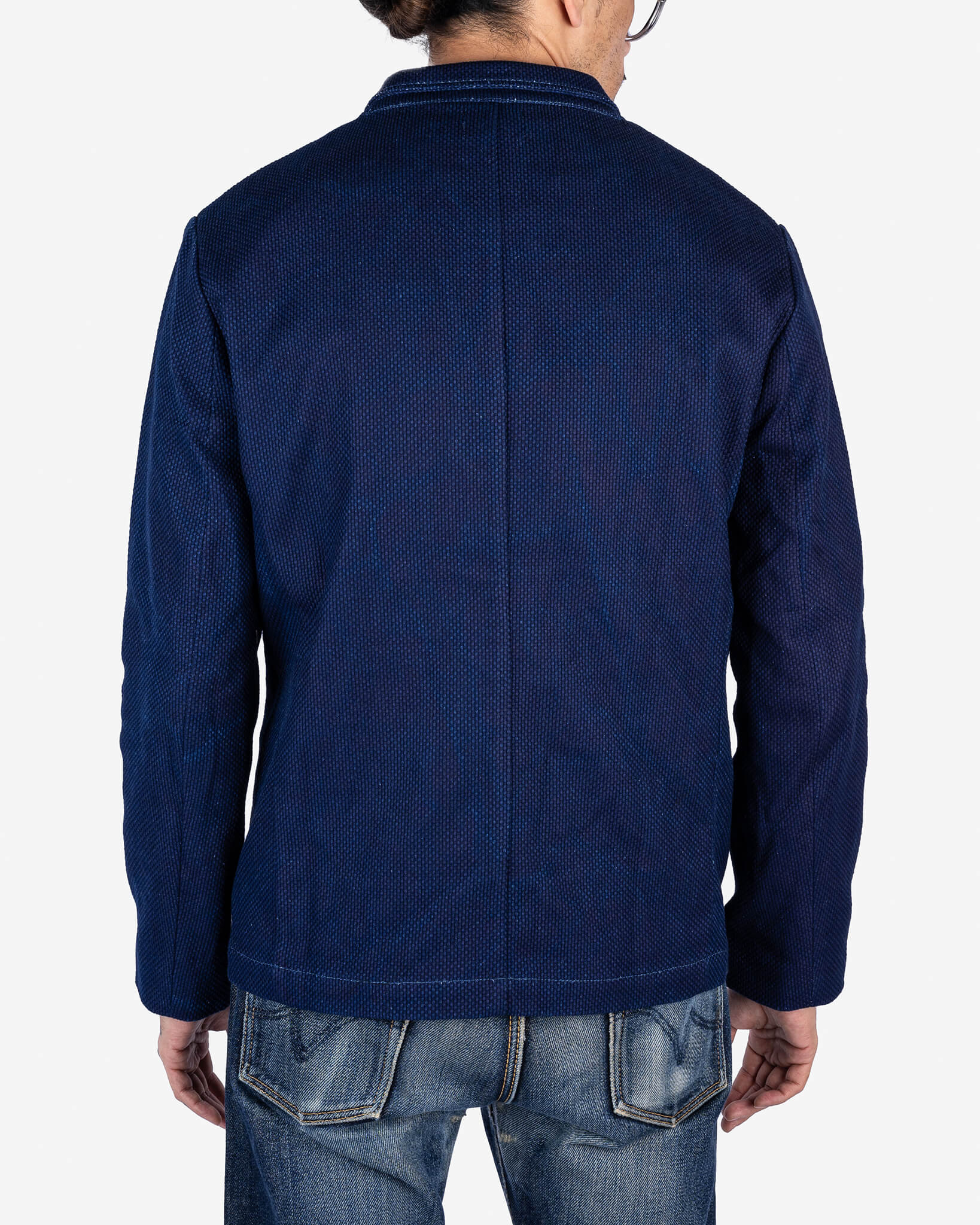 STF-SBZR-IND SaturdayTypeFever - Sashiko Blazer - Indigo - 4