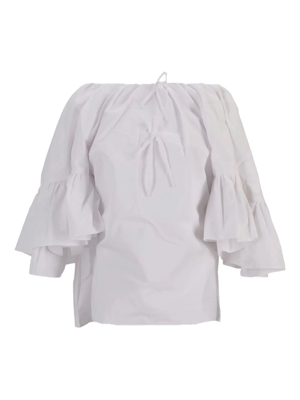 ruffle-sleeve blouse - 1