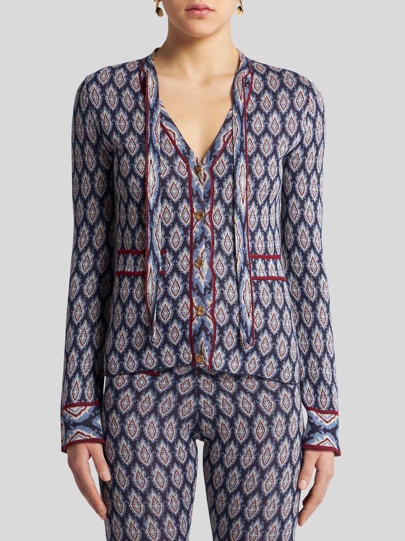 Etro JACQUARD CARDIGAN WITH BOW outlook