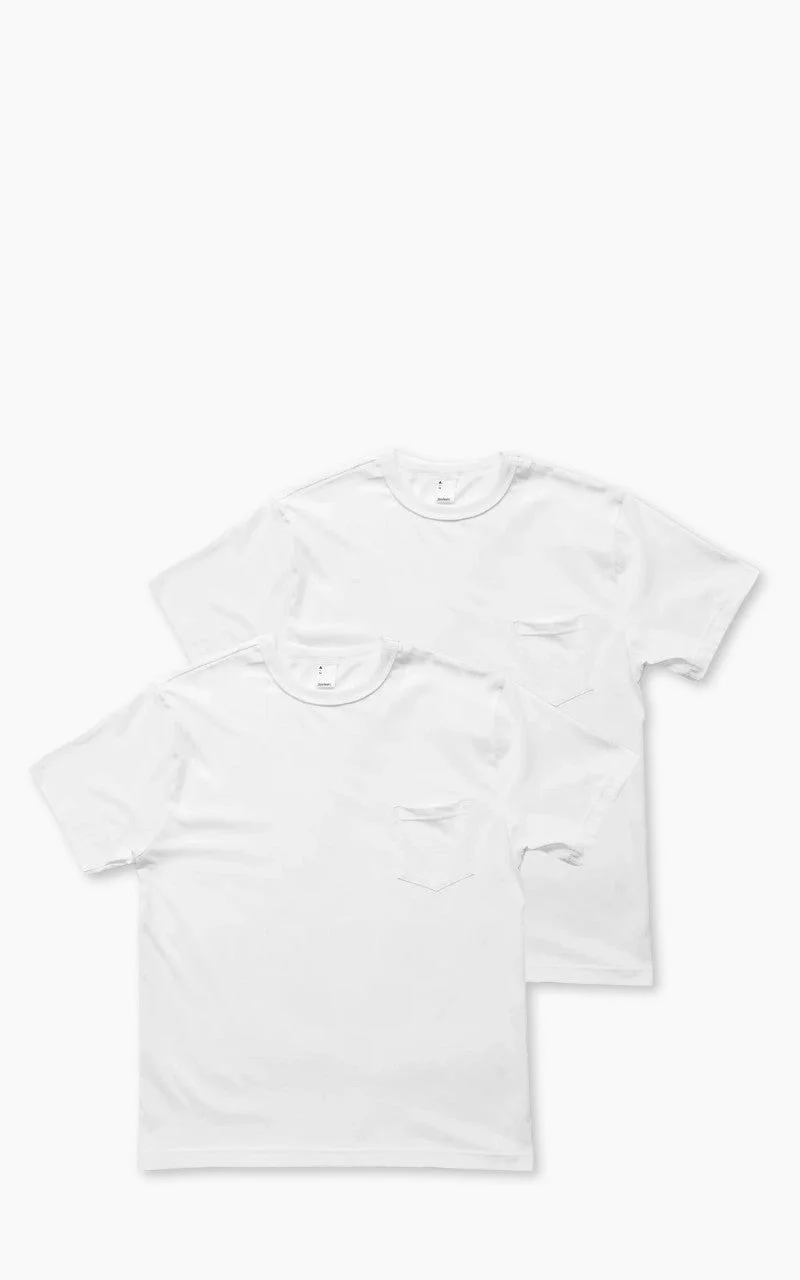 3SIXTEEN PIMA POCKET T-SHIRT 2 PACK WHITE - 1