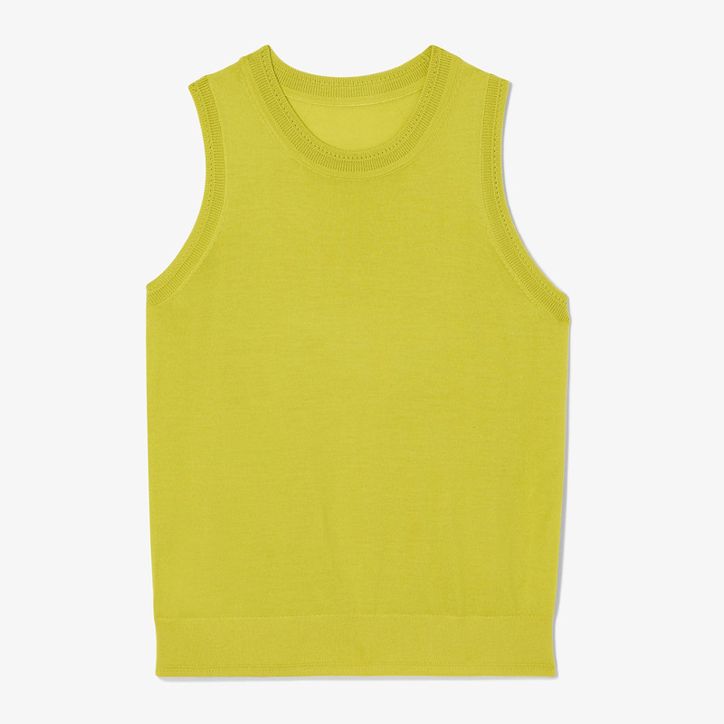 Jamie Pointelle Tank - Light Merino 1