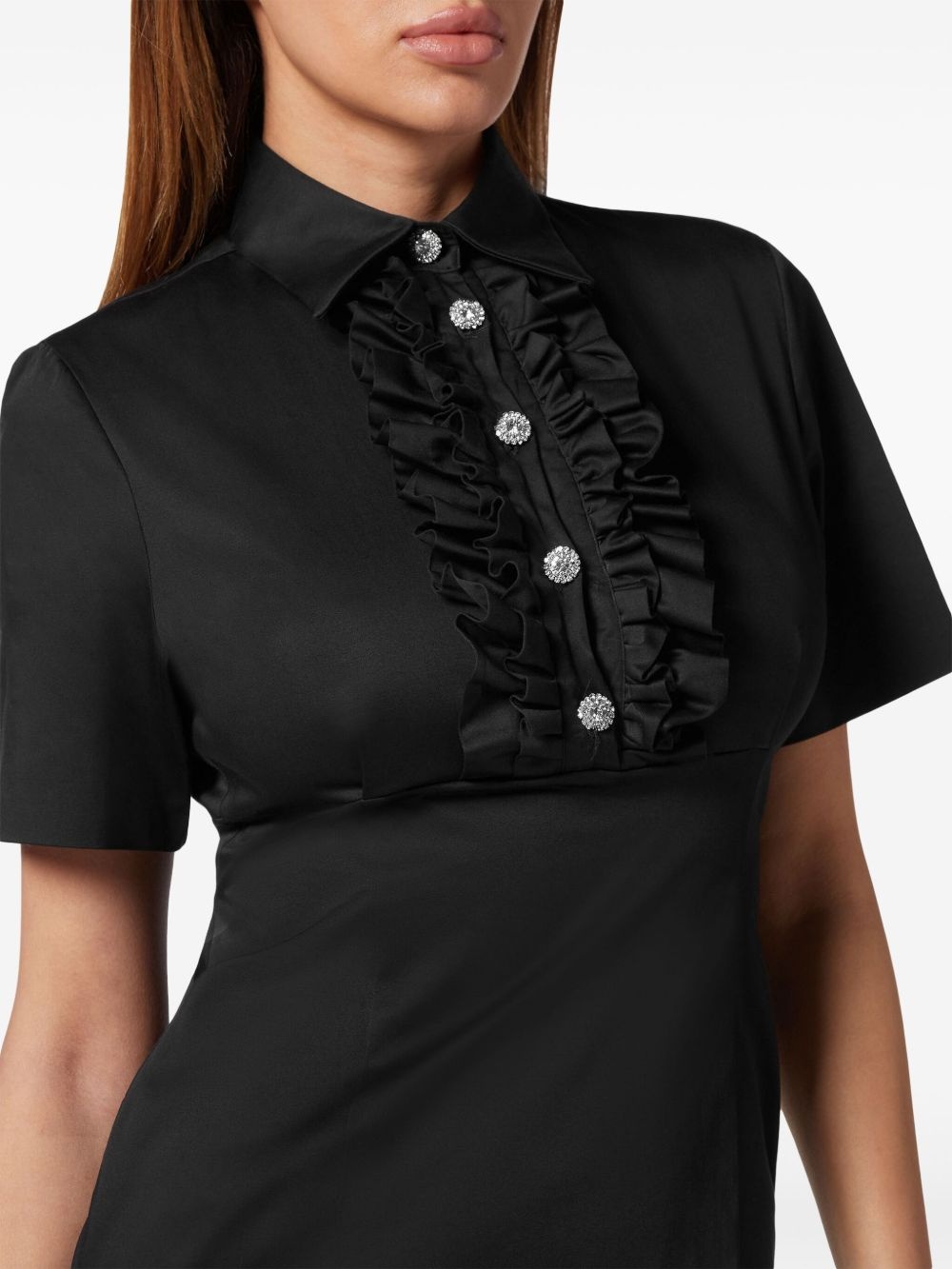 ruffle-trim short-sleeve minidress - 4