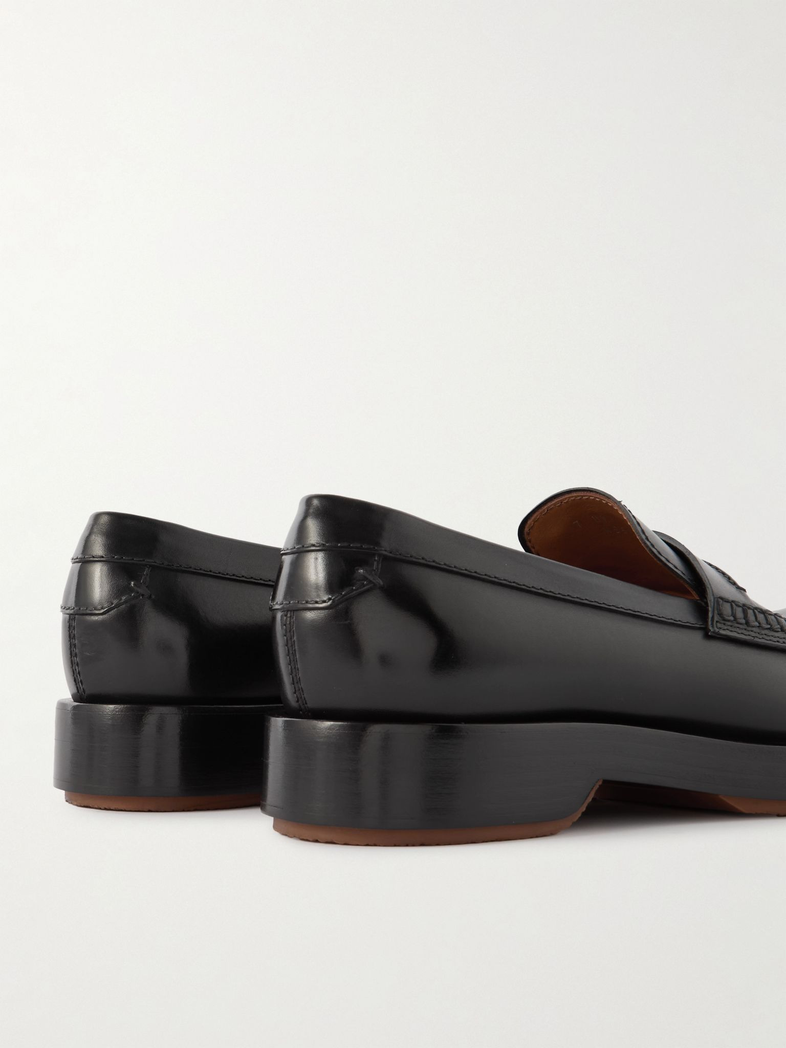 Udine Leather Penny Loafers Black - 5