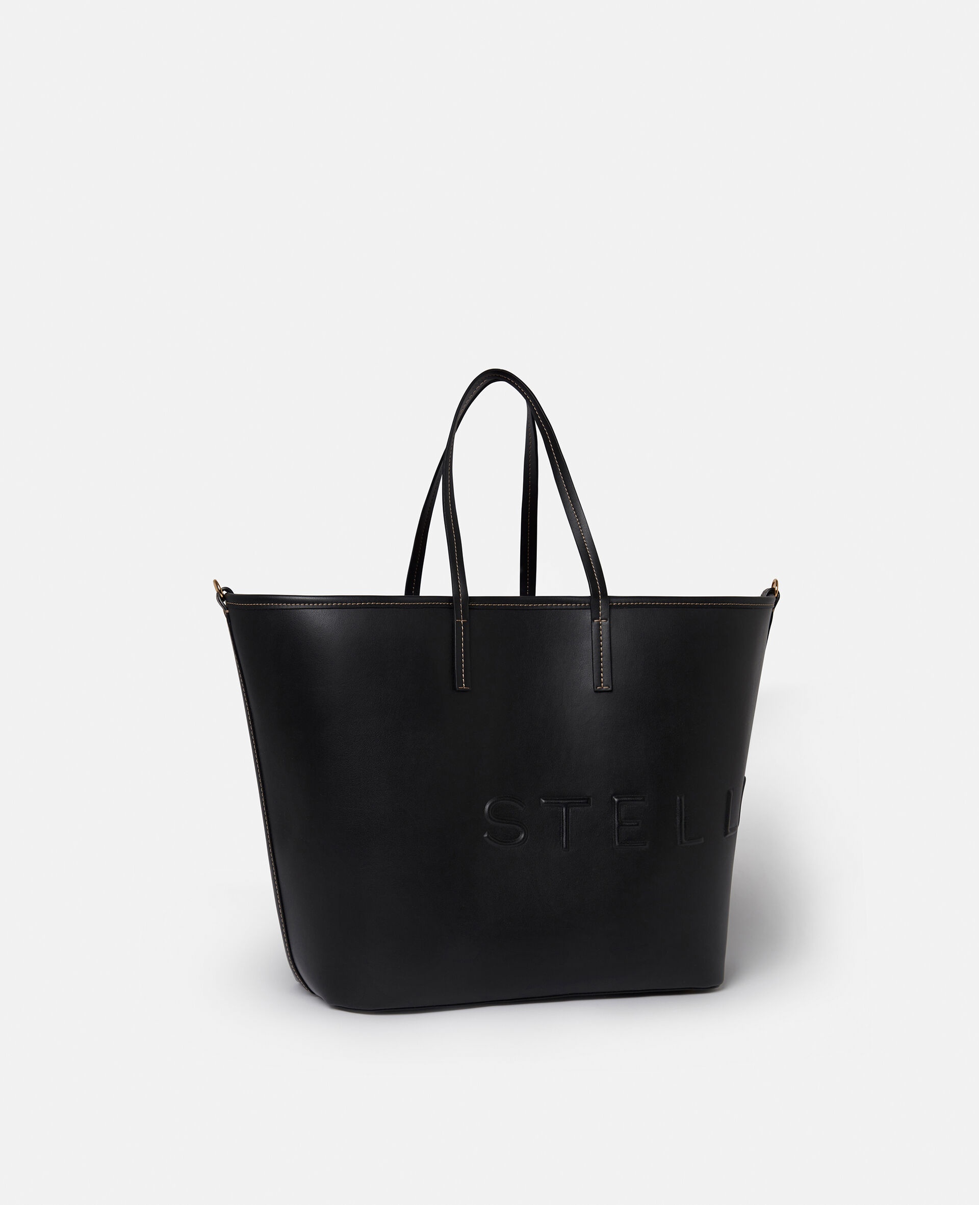 Stella McCartney Logo Monochrome Large Tote Bag | REVERSIBLE