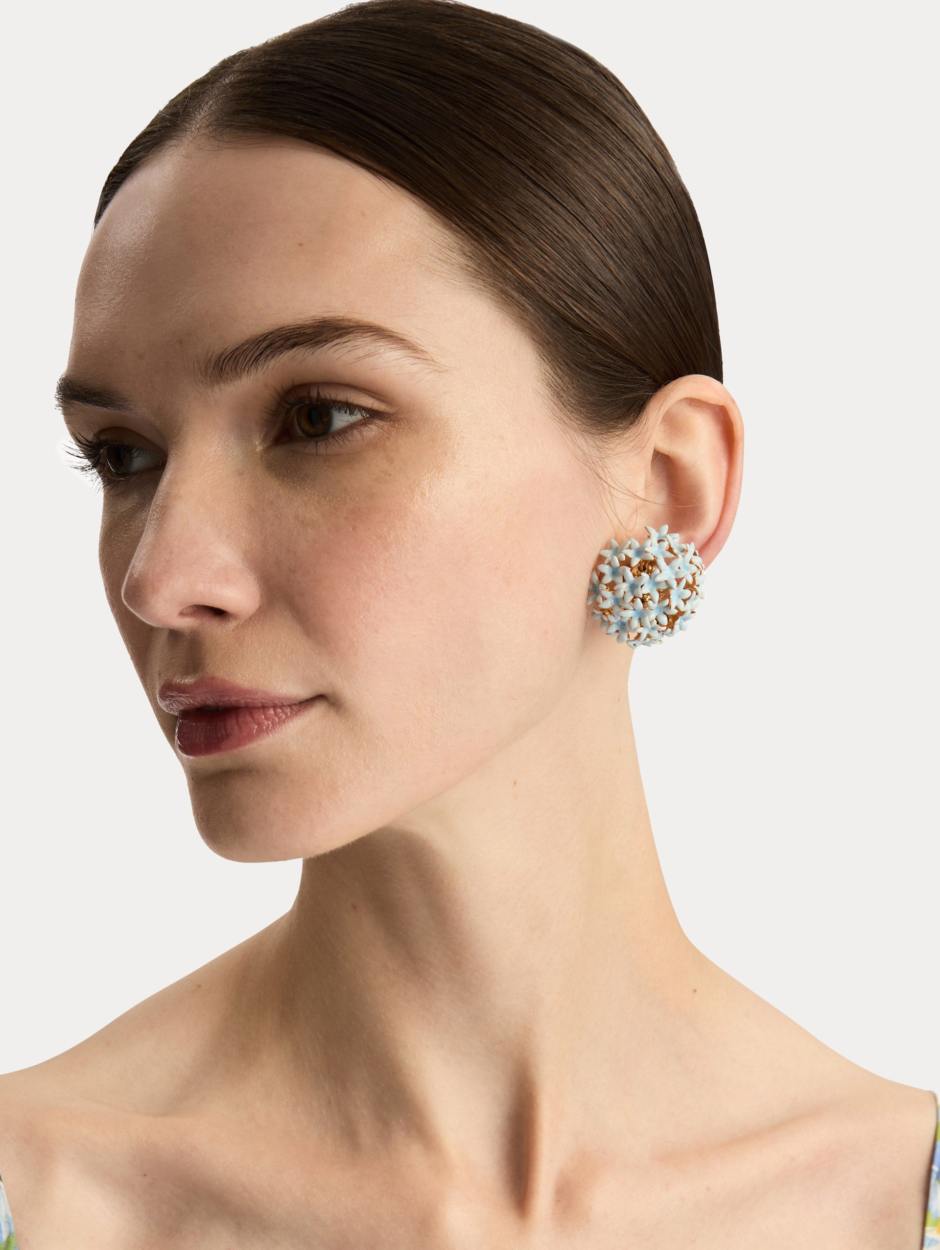 SMALL FOXGLOVE POMPOM CLIP-ON EARRINGS - 2