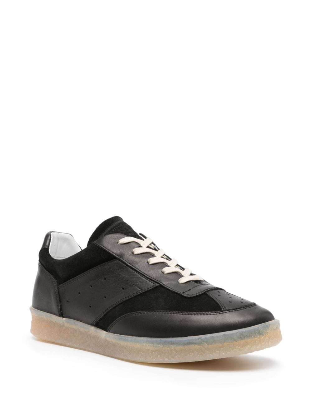 lace-up leather sneakers - 2