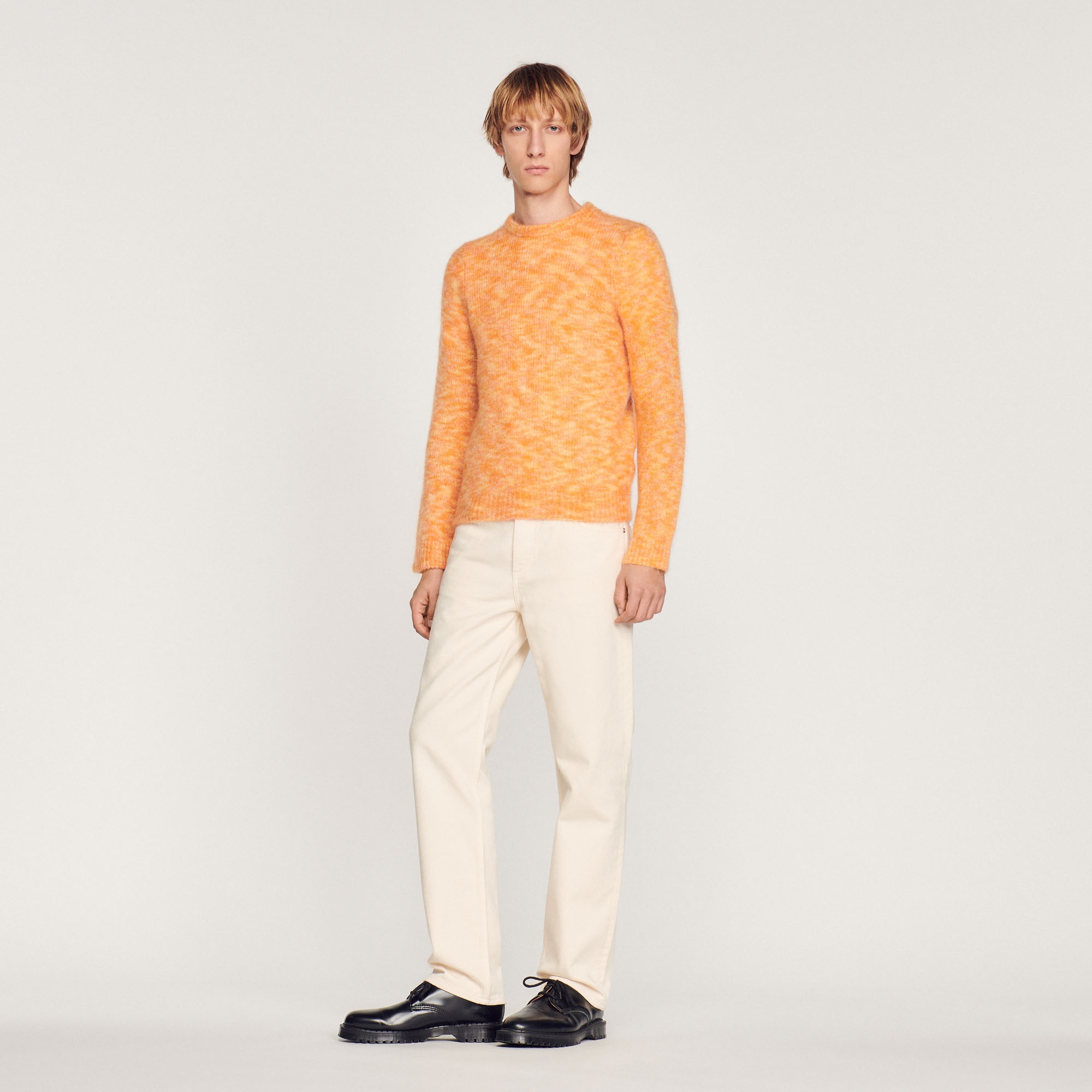 Round neck wool sweater - 3