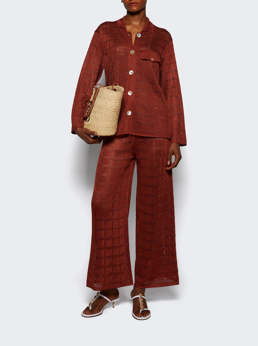 Long Sleeve Patchwork Shirt Clay - 5