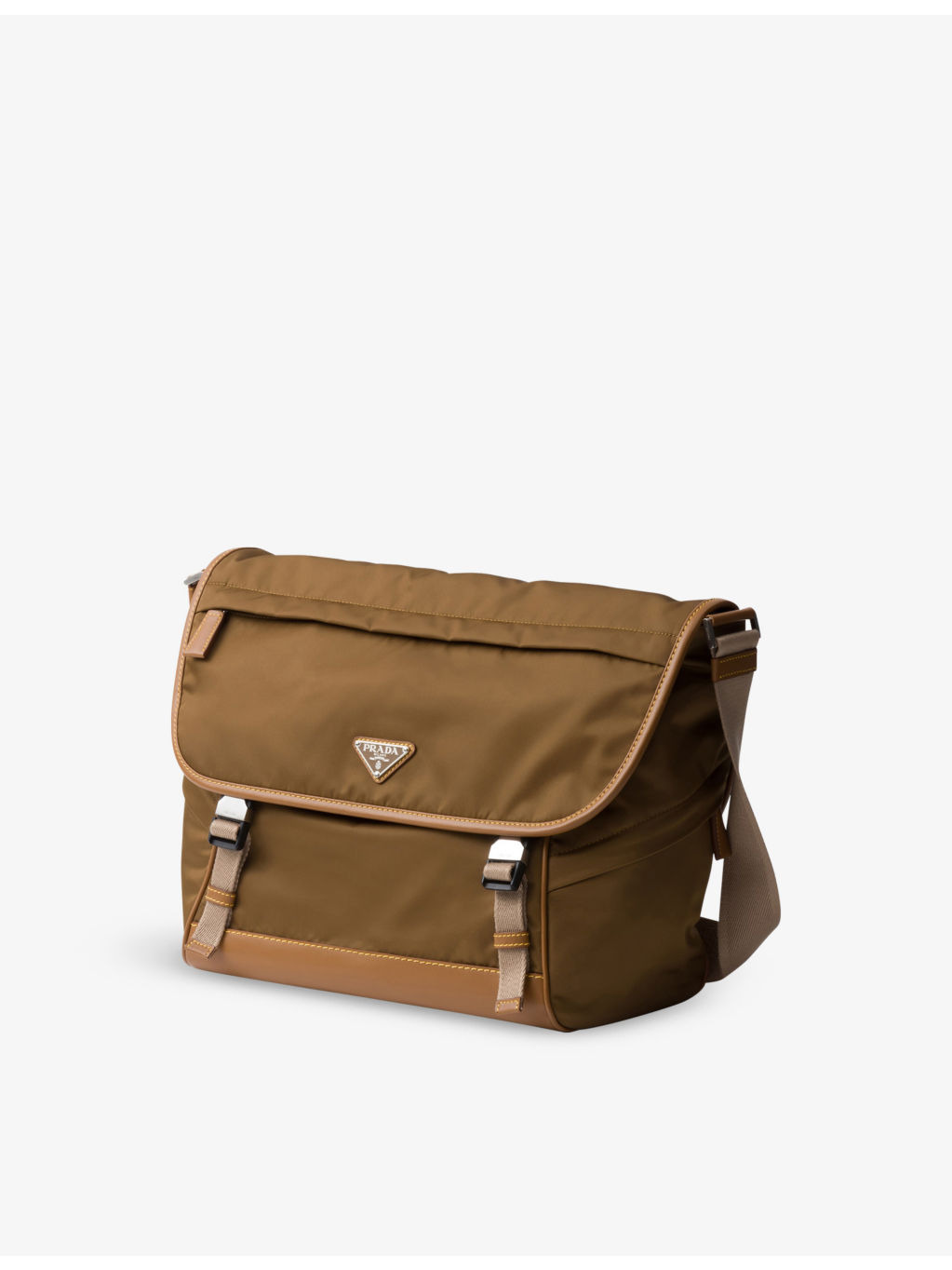 Re-Nylon brand-plaque recycled-nylon and leather shoulder bag - 6