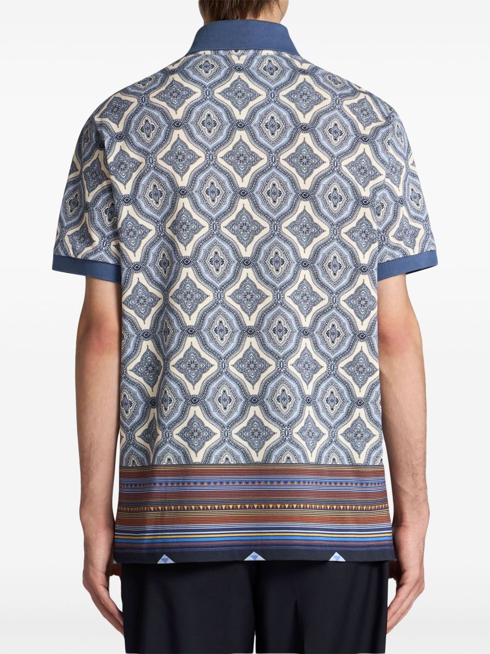 geometric-print polo shirt - 3