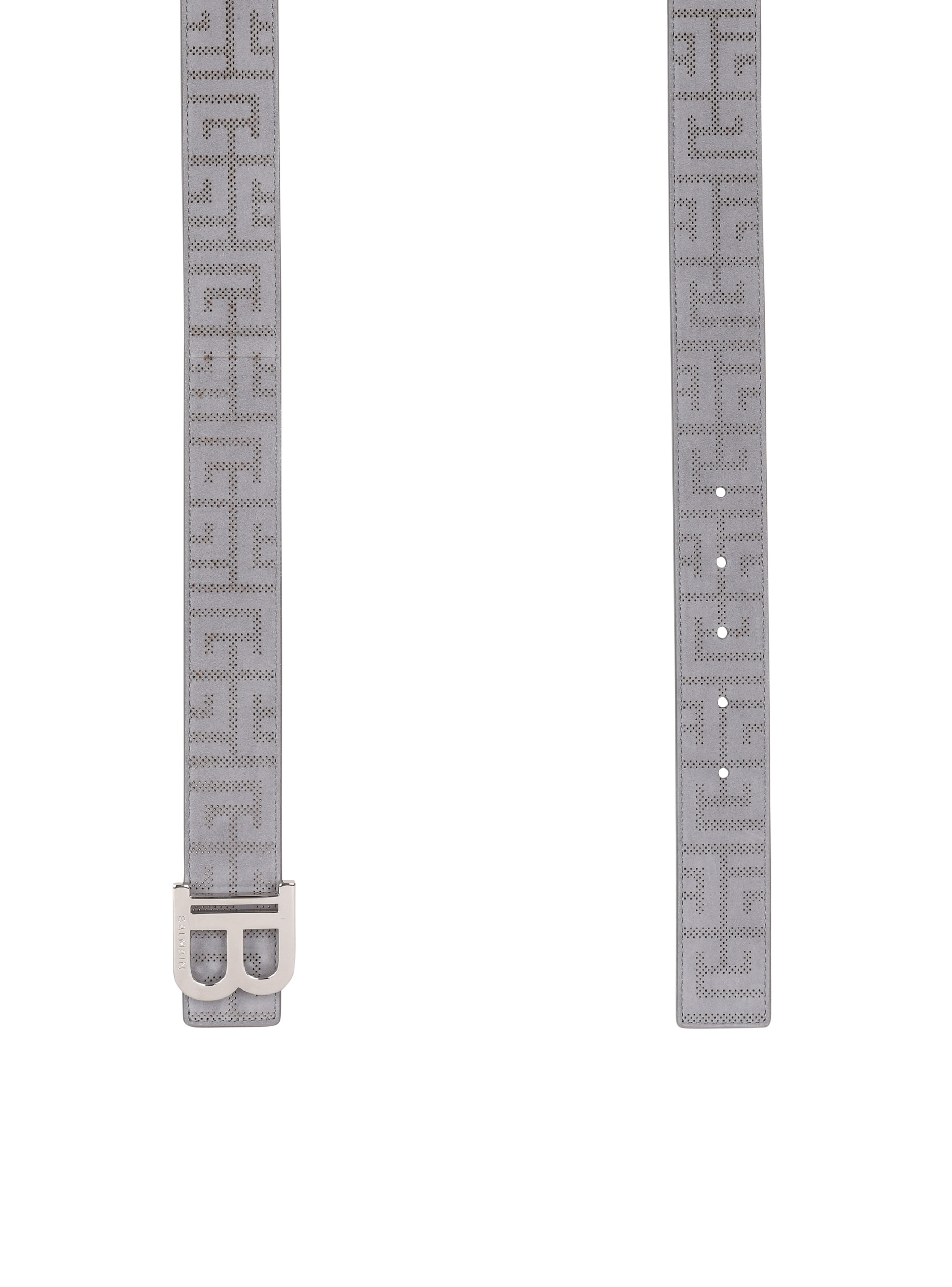 B-Belt in perforated monogrammed leather - 4
