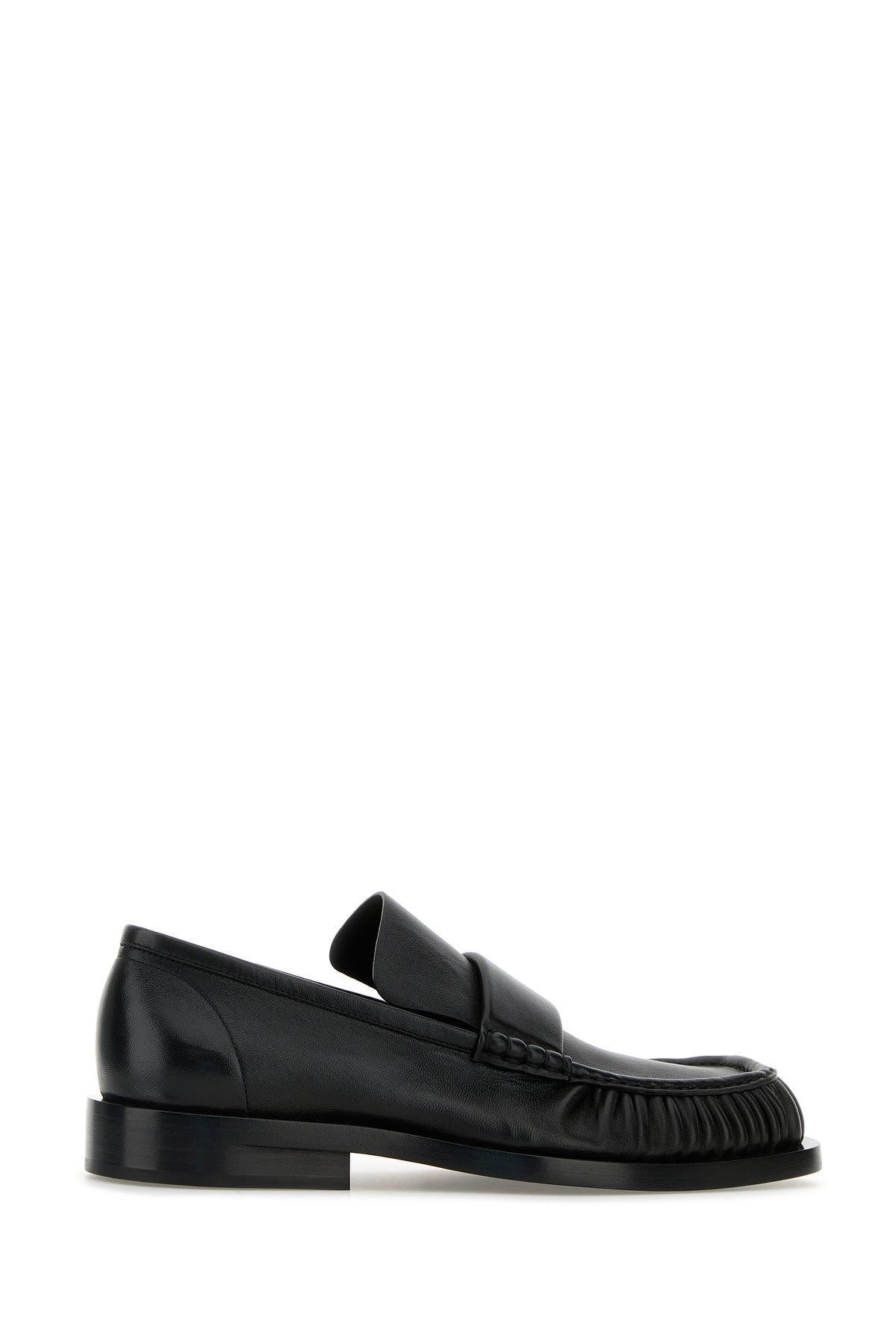 Black leather loafers - 3