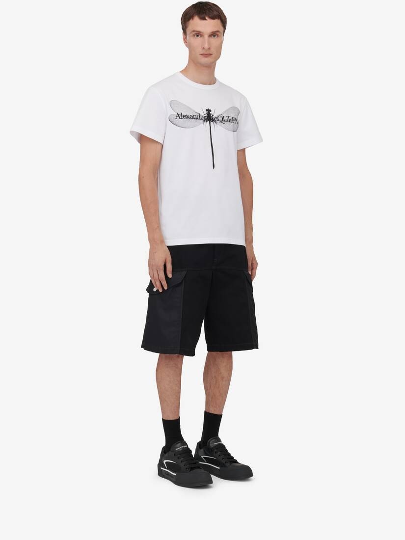 Men's Dragonfly T-shirt in White/black - 3