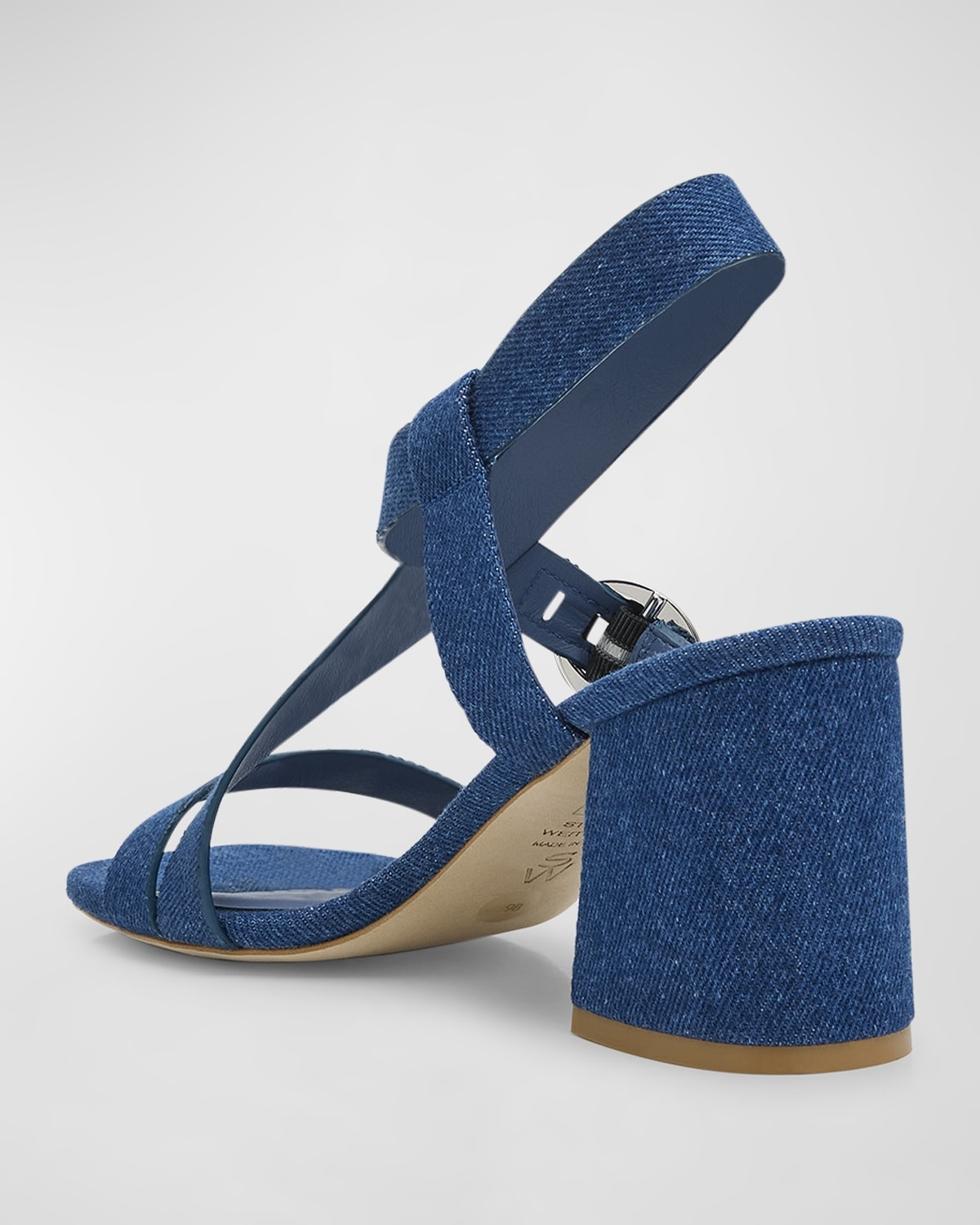 Benni Denim Block-Heel Sandals - 4