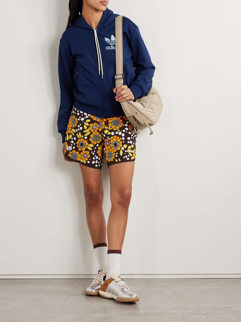 adidas Originals + Wales Bonner jacquard-knit shorts Orange outlook