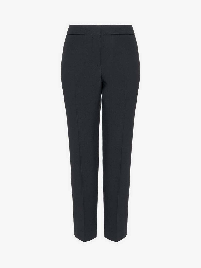 Women's High Waisted Cigarette Trouser in Black - 2