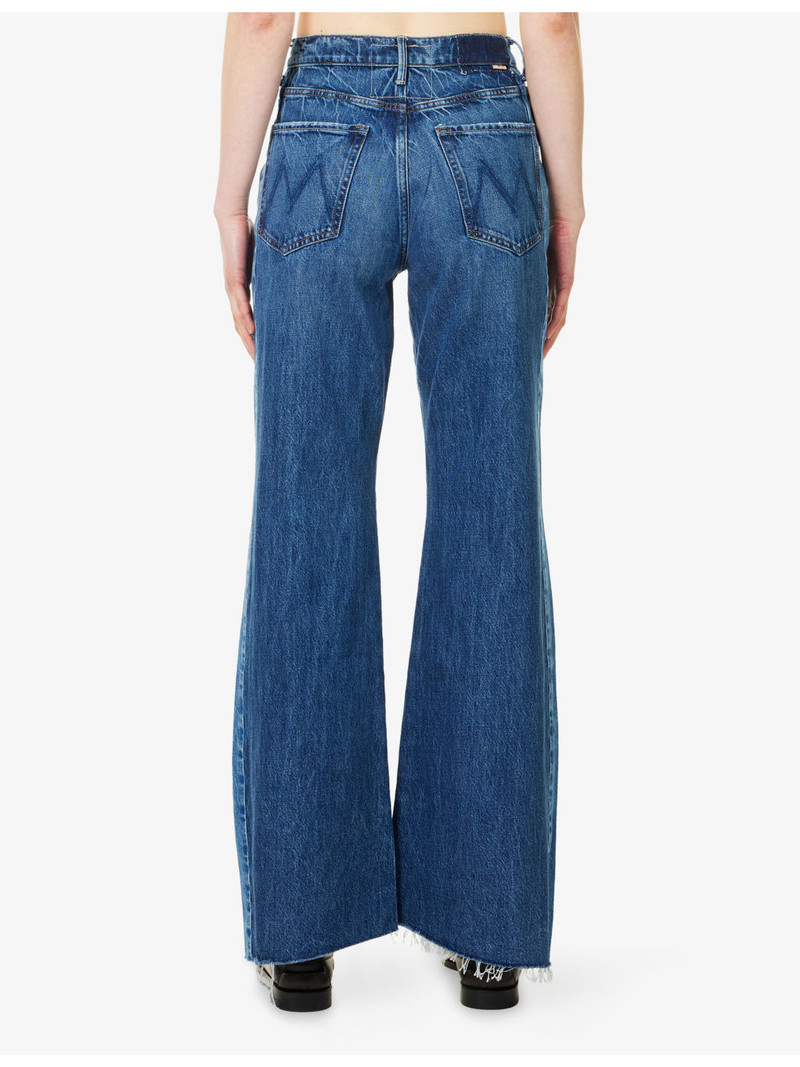 The Tux Sidestepper Sneak Fray Wide-Leg Denim Jeans 4