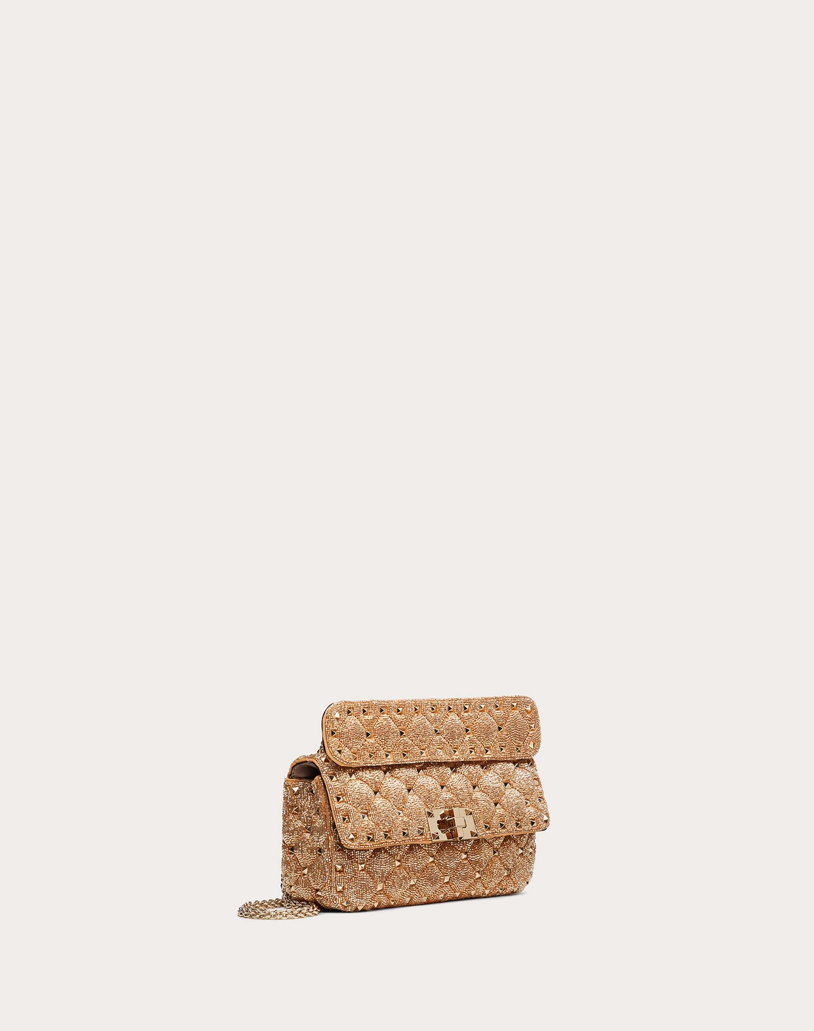 Small Rockstud Spike Bag with Beaded Detailing - 2